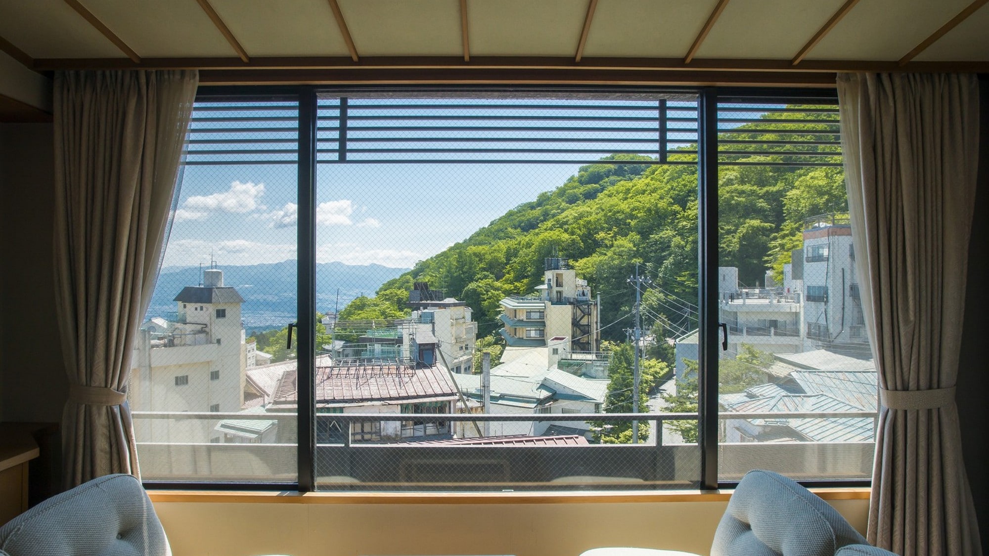 One of the features is the Japanese view from the room.