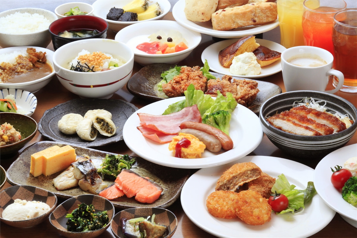 60종류의 품목 중에서 선택할 수 있는 조식