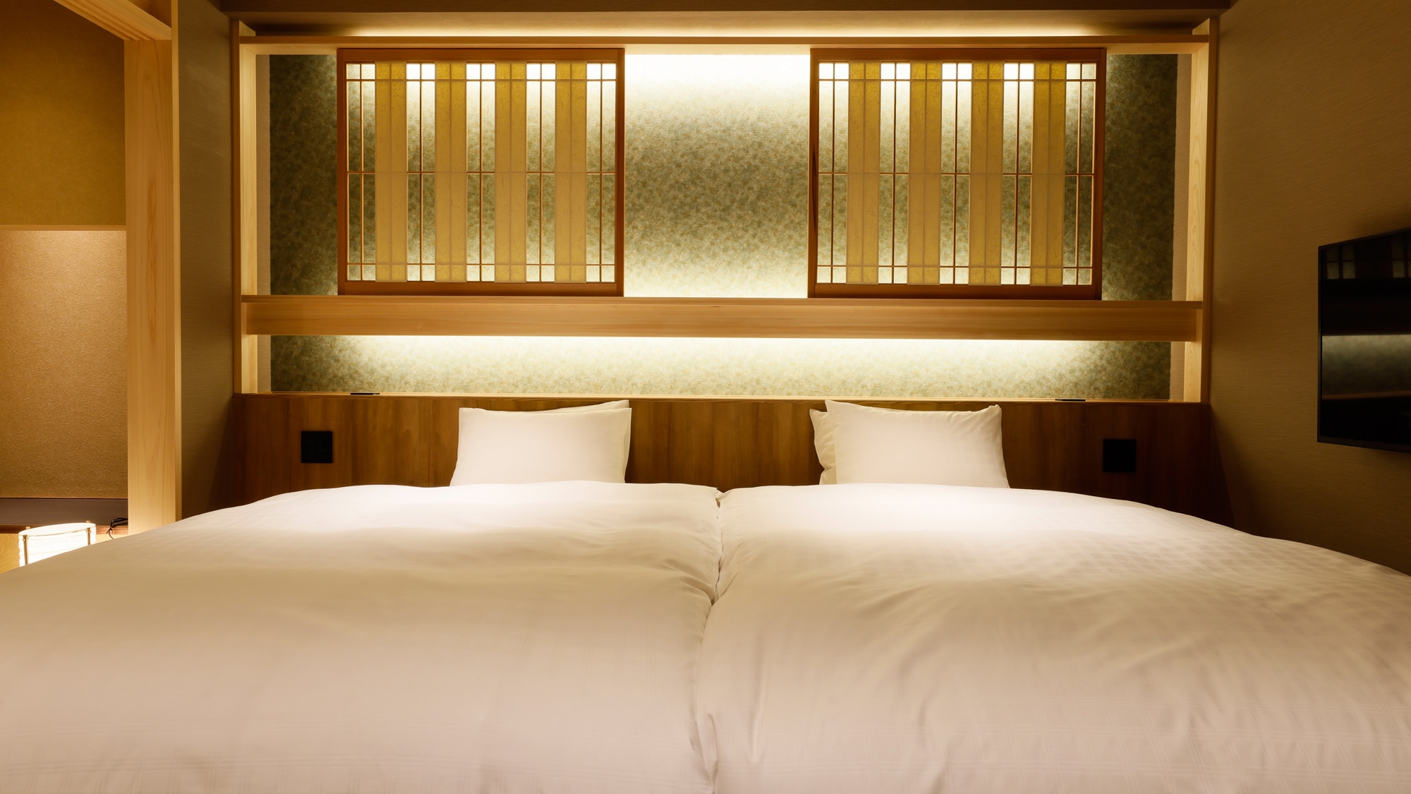 [ทุกห้องมีห้องอาบน้ำส่วนตัวแบบเปิดโล่ง] Villa Rakuen Asahi no Niwa Type M *ตัวอย่าง (ห้องนอน)