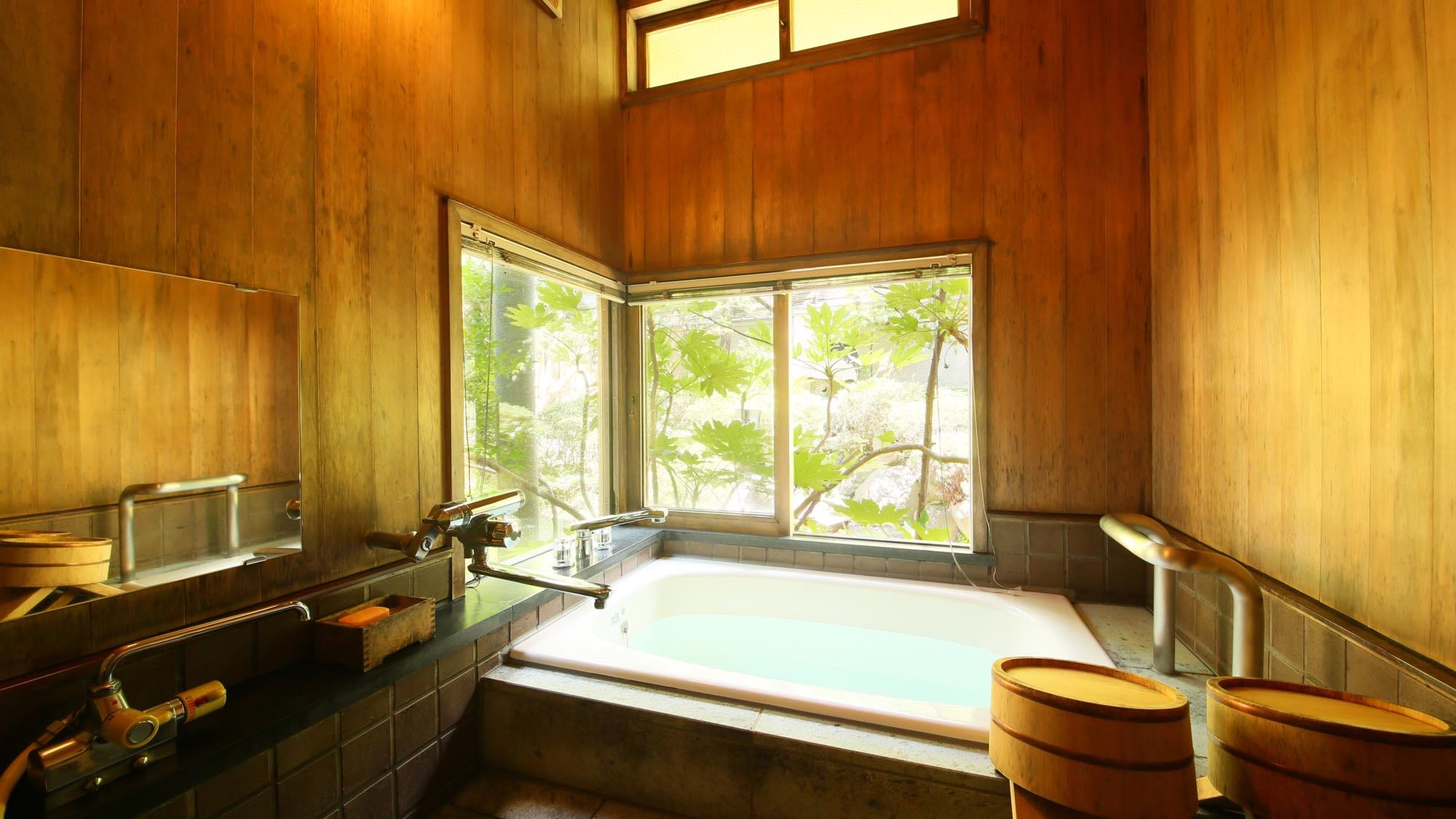 [日式房間8張榻榻米+寬邊]有溫泉浴請自行收集熱水使用。