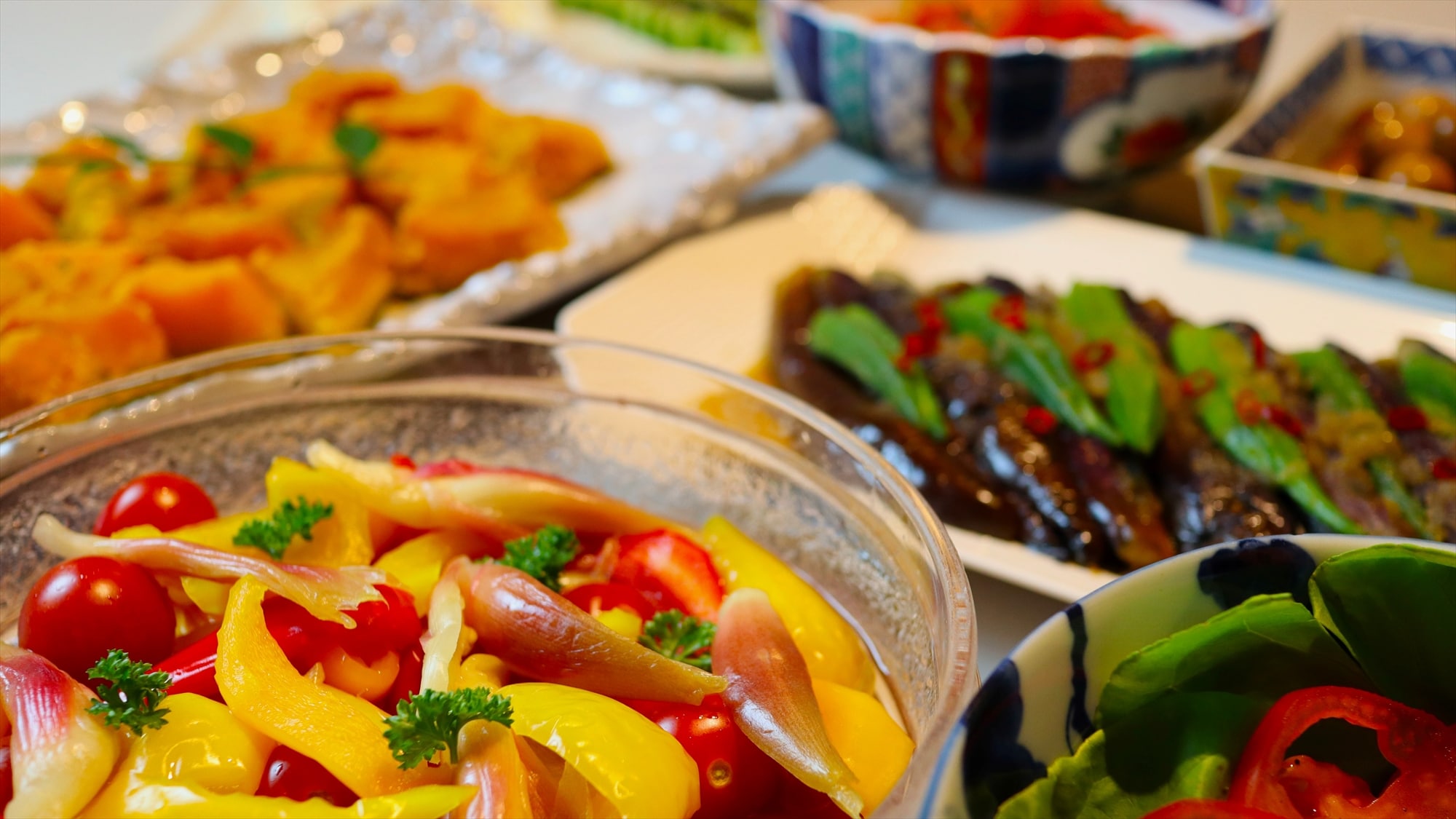 Obanzai / An example. As it is a buffet style, please enjoy it together with the kaiseki meal.