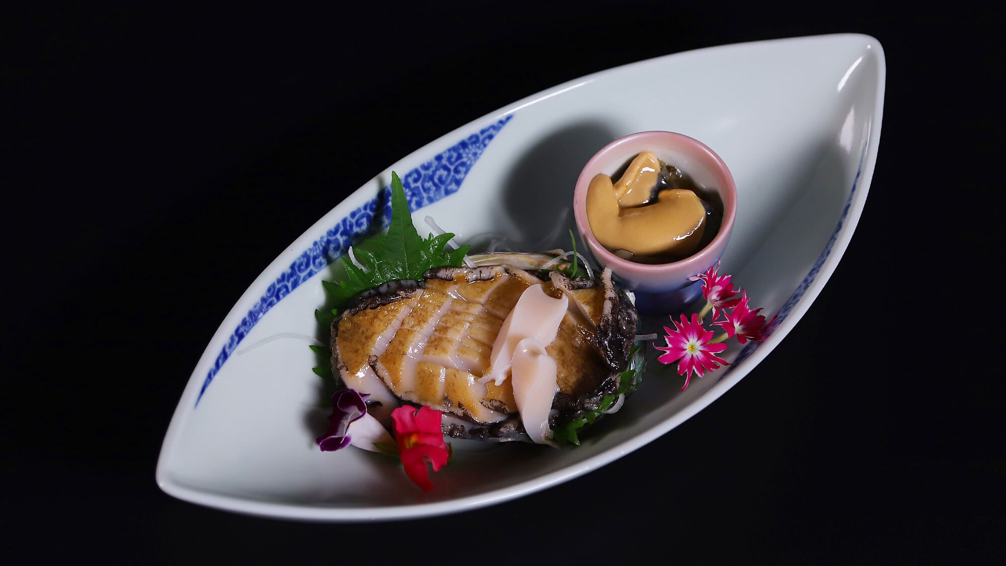Abalone sashimi.