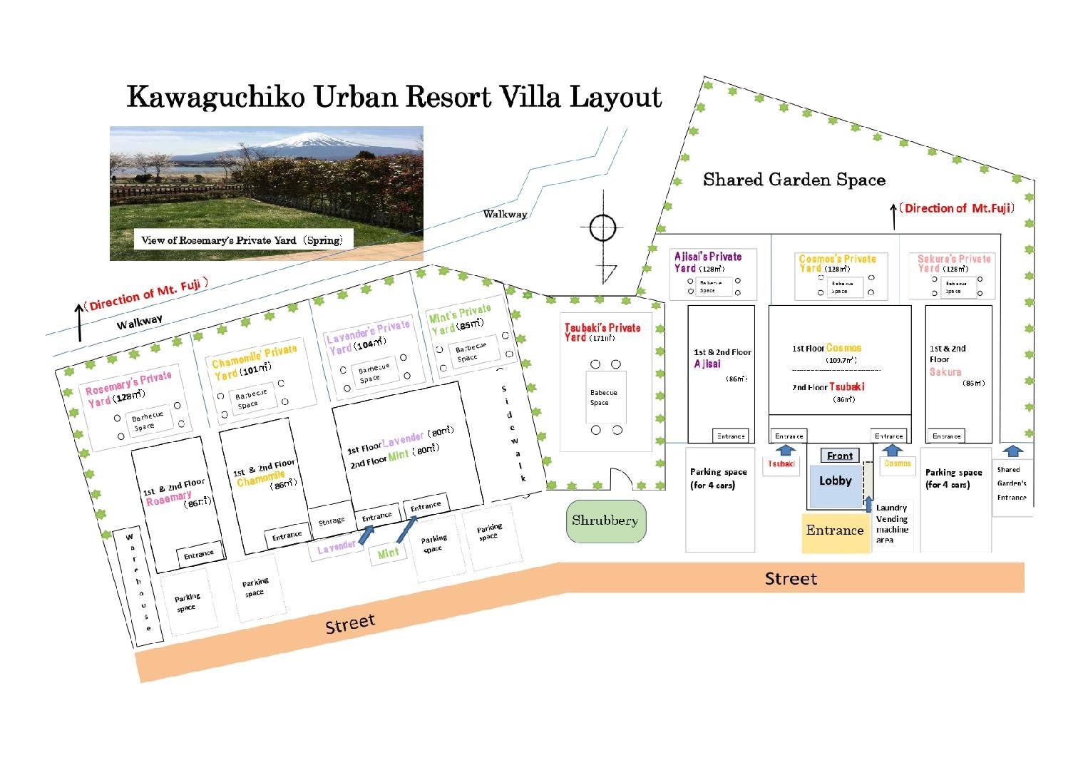Kawaguchiko Urban Resort Villa Layout