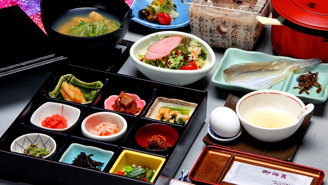 Breakfast with homemade hot spring eggs