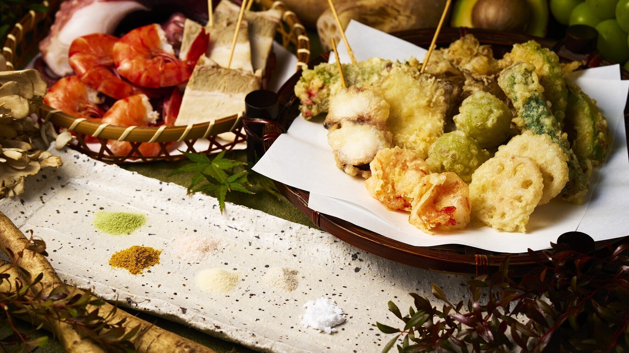Seven types of salt and tempura