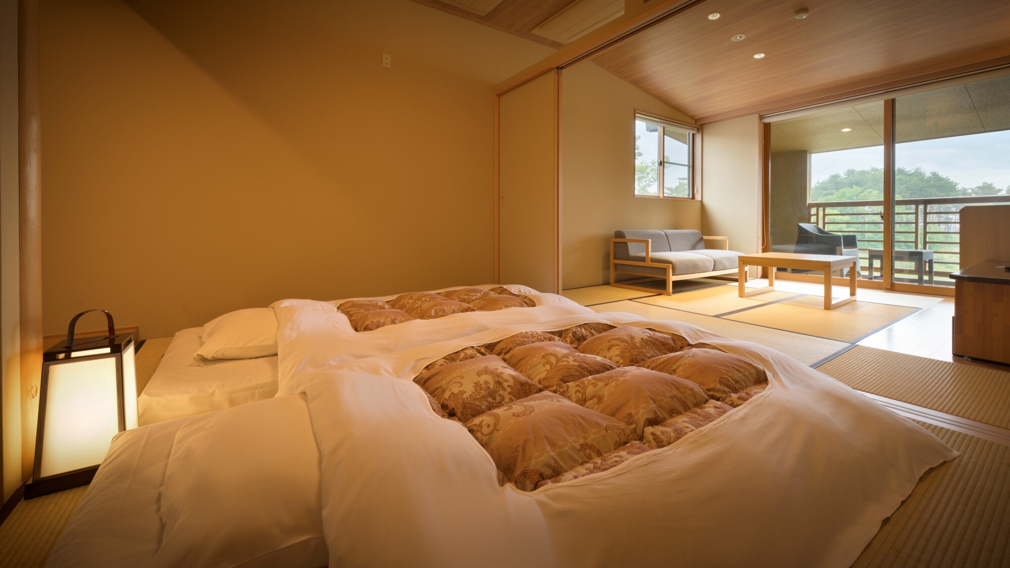 [Main building] Taro-no-an (8 tatami mats + 6 tatami mats + 4.5 tatami mats) - Modern Japanese-style room with open-air bath - (example of guest room)