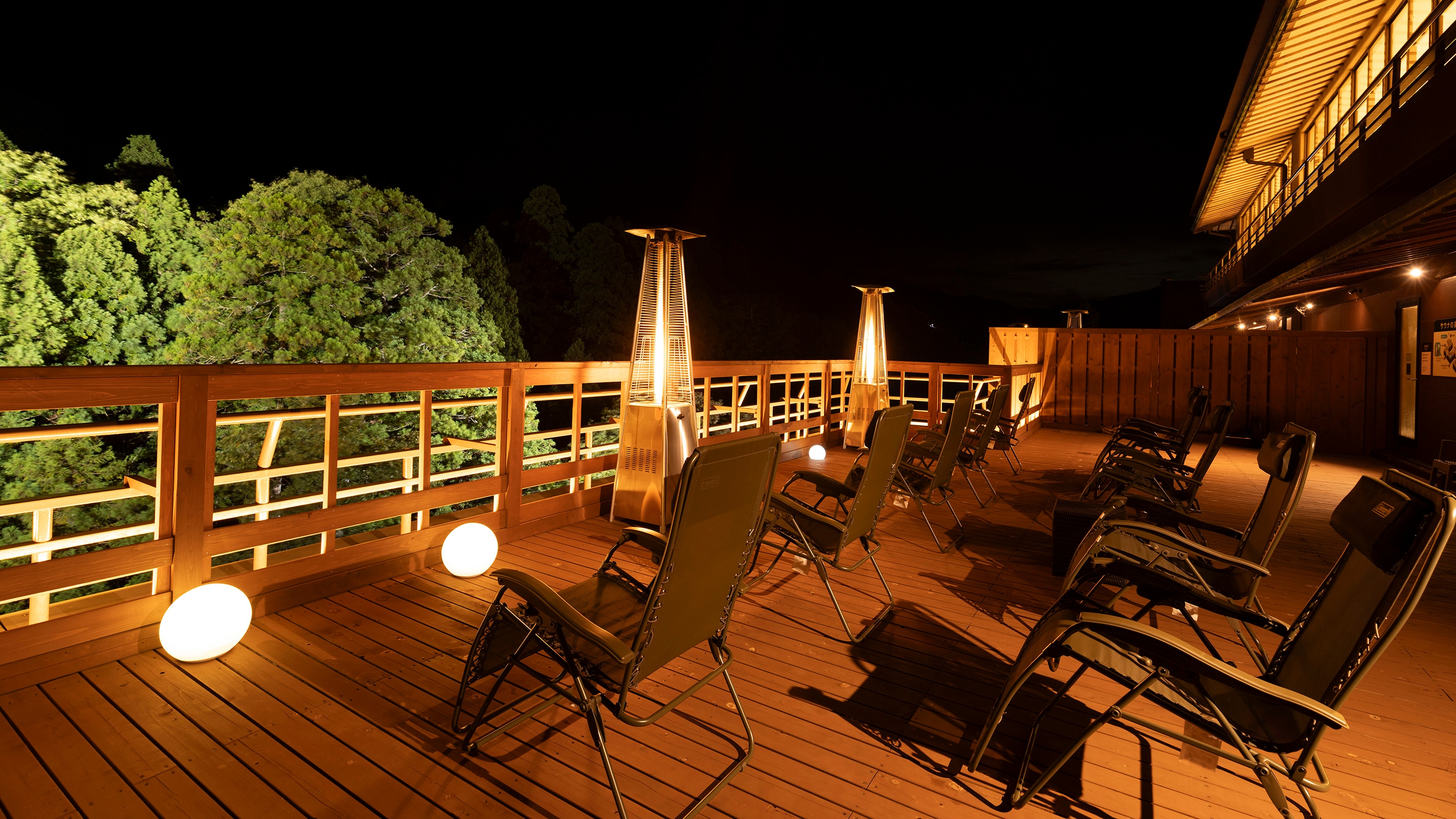 Wooden deck open space