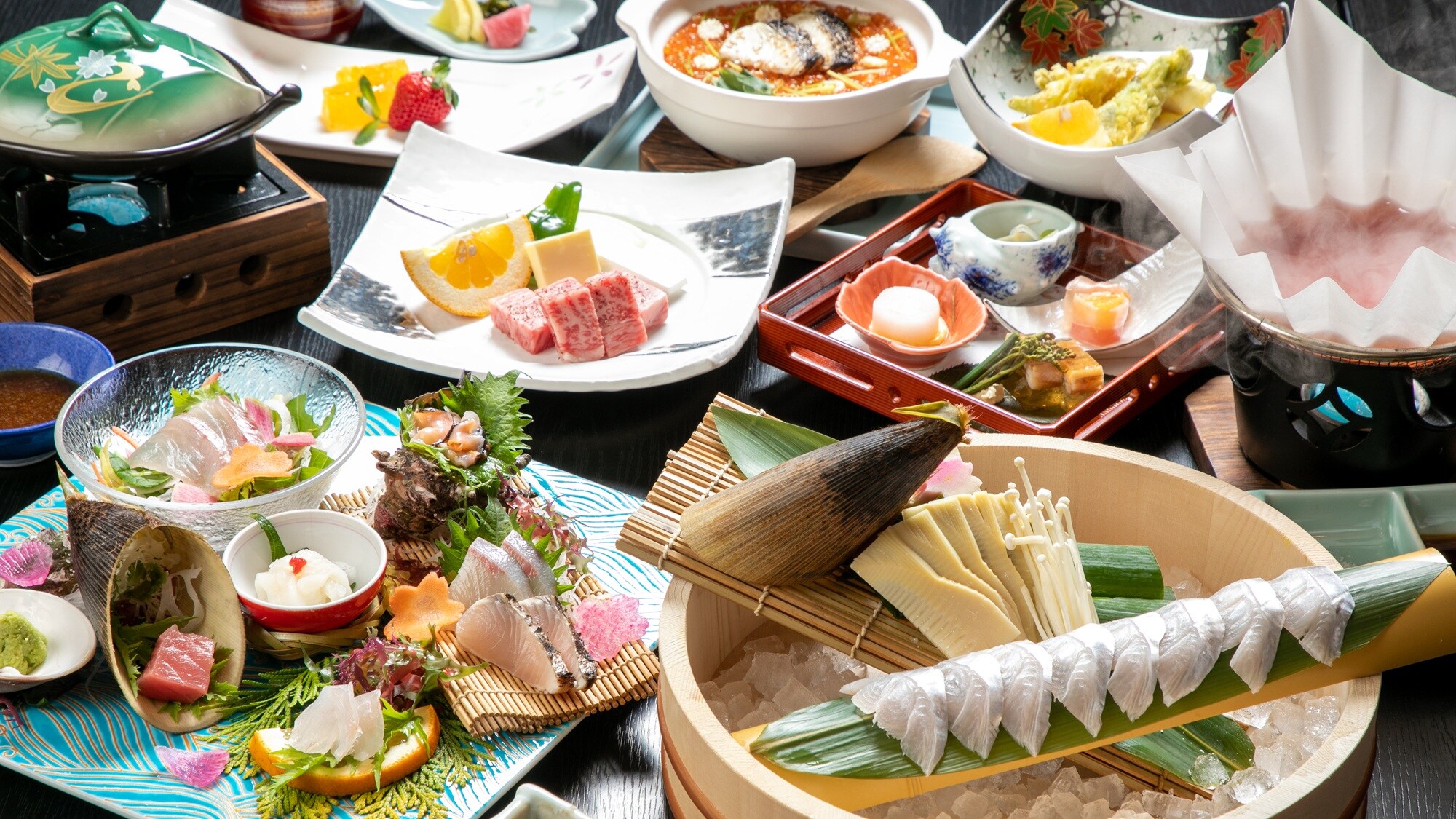 [Kaiseki Dasar] Hasil laut diantar setiap pagi! Sangat segar dari akuarium di gedung ini◎ Ini adalah hidangan dasar Hatsushiro, di mana keahliannya bersinar.