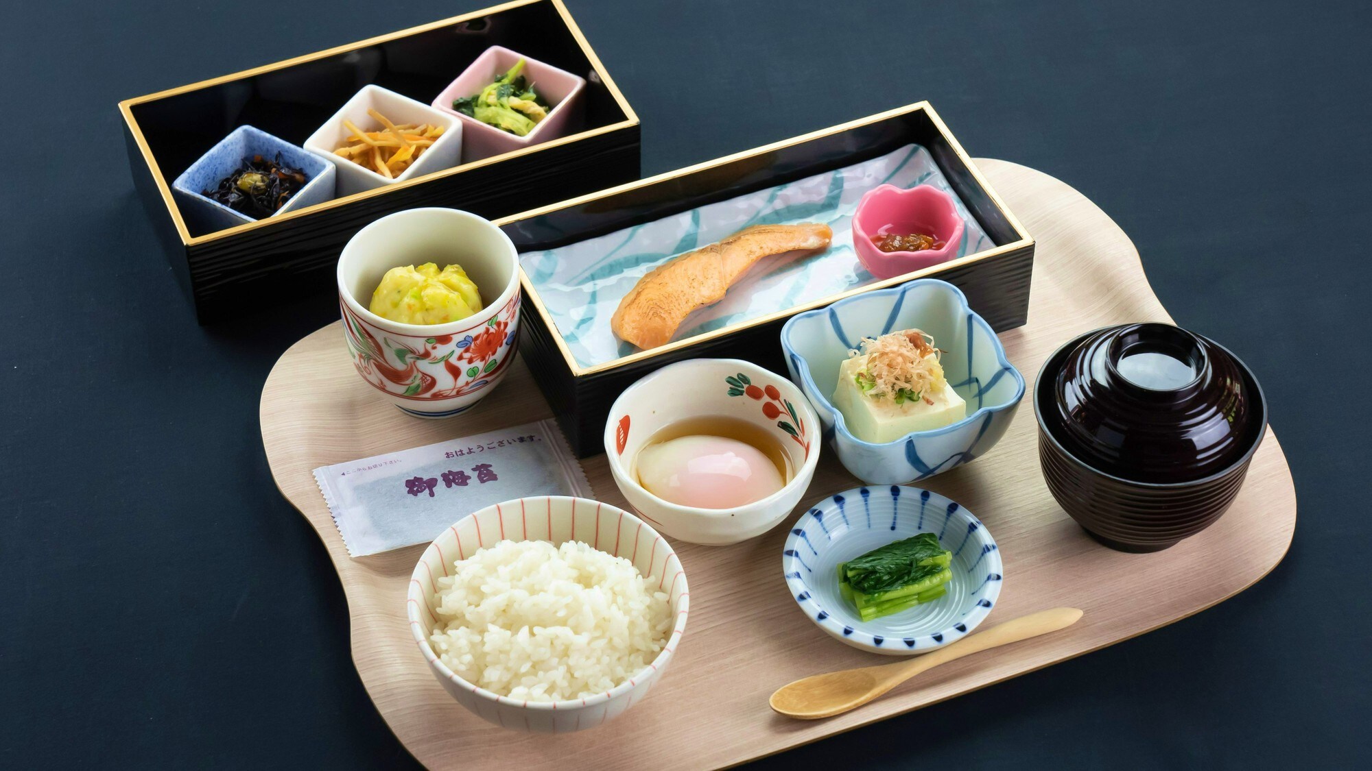Breakfast and Japanese set menu