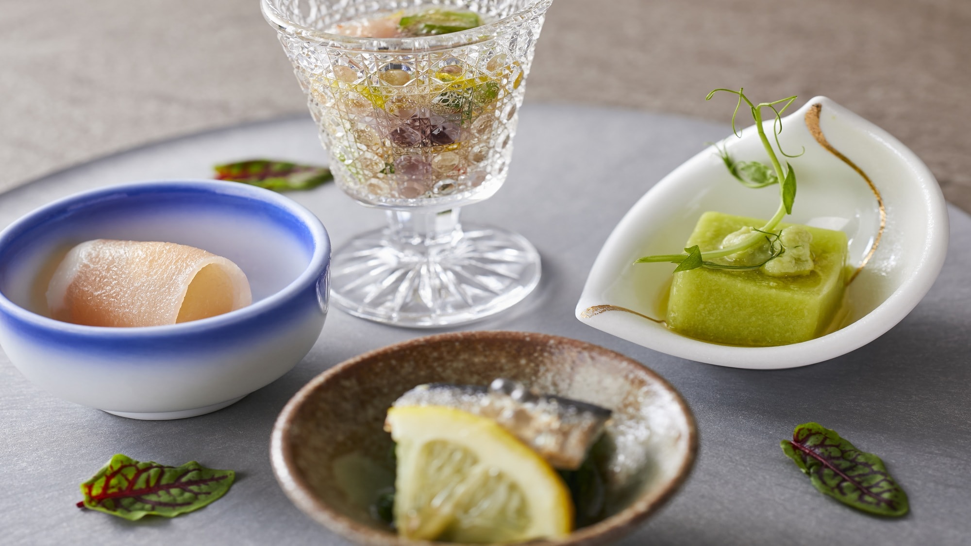 【當地特色懷石料理套餐】秋季（2026年9月-11月）開胃菜：瀨戶內錦秋季開胃菜