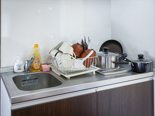[Deluxe Fourth Room] Tableware is stored at the bottom
