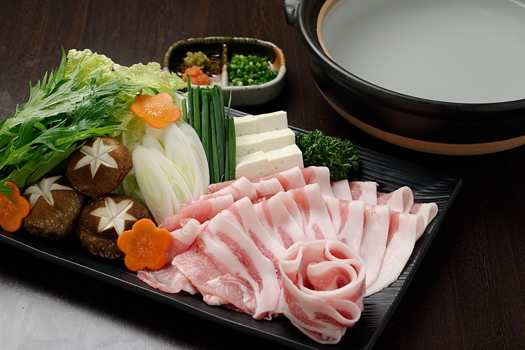 Mochi pork shabu-shabu