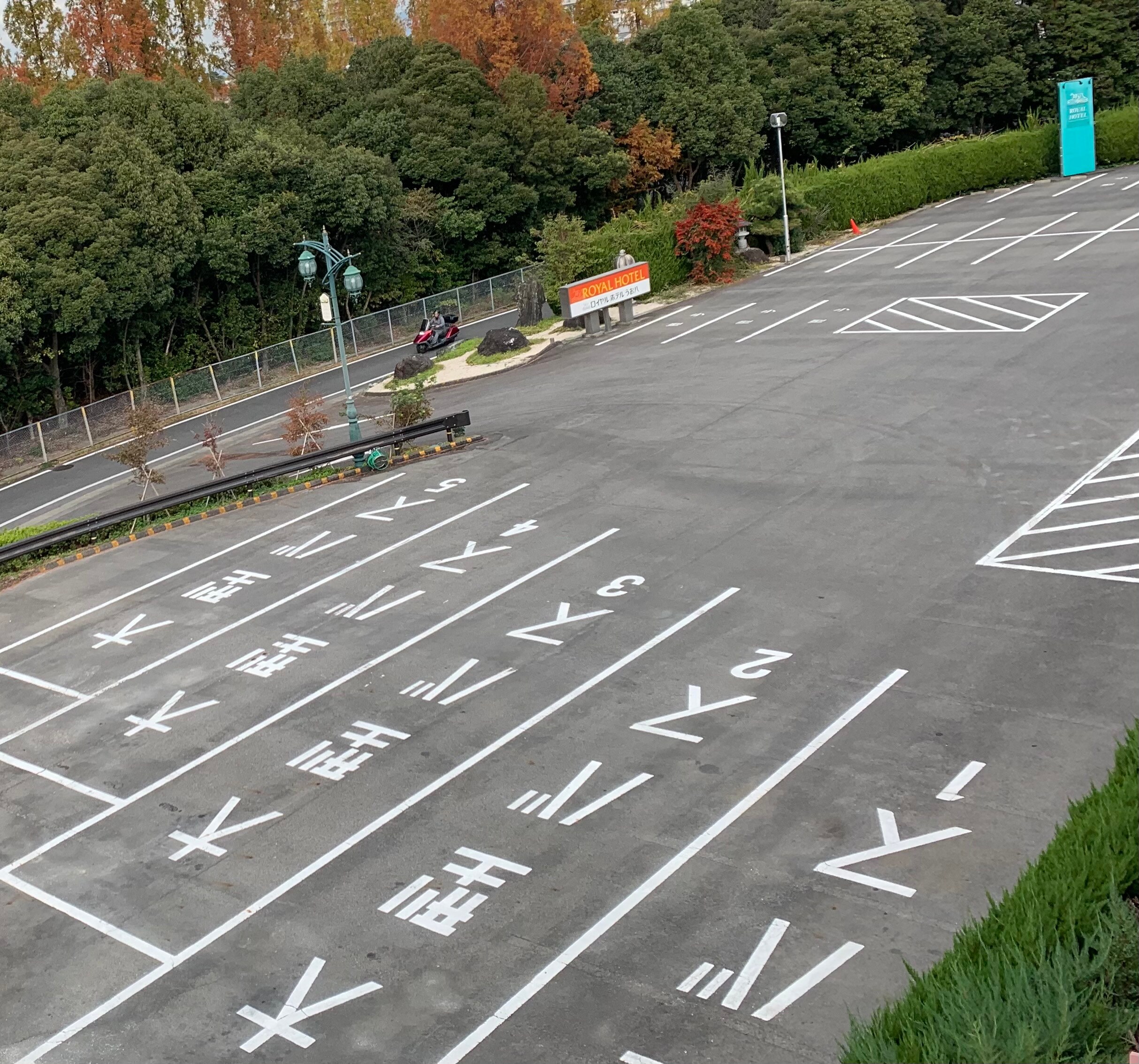 Large parking lot