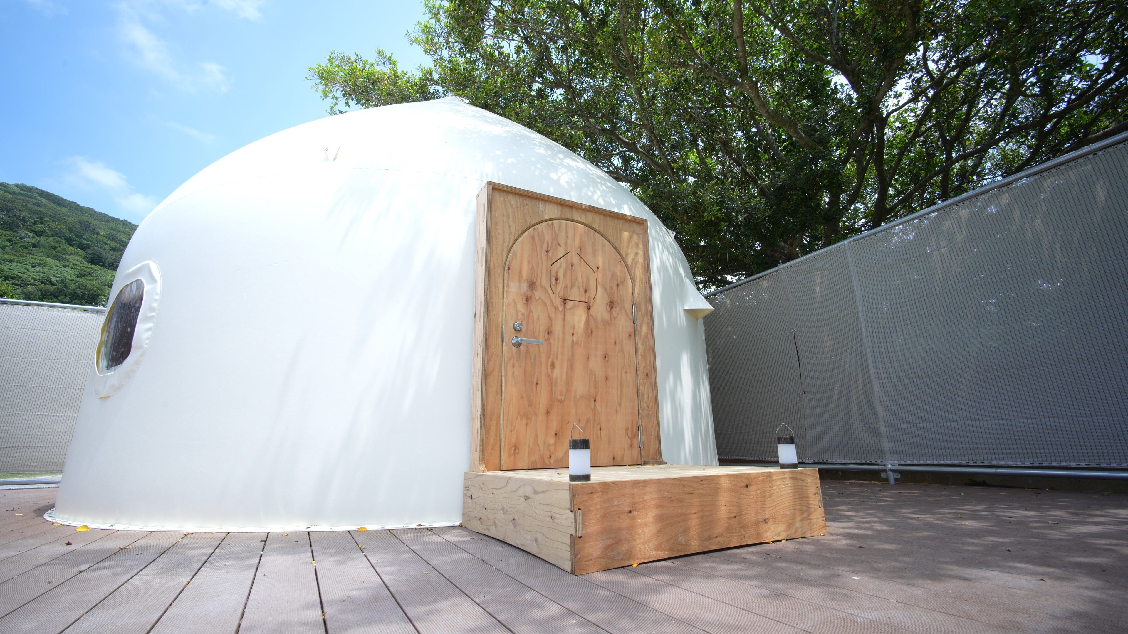 [Tatazumi] The cute white marshmallow-like shape of the accommodation itself is a highlight!