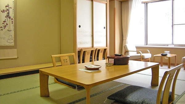 [8 tatami Japanese-style room with a view of the Tone River]