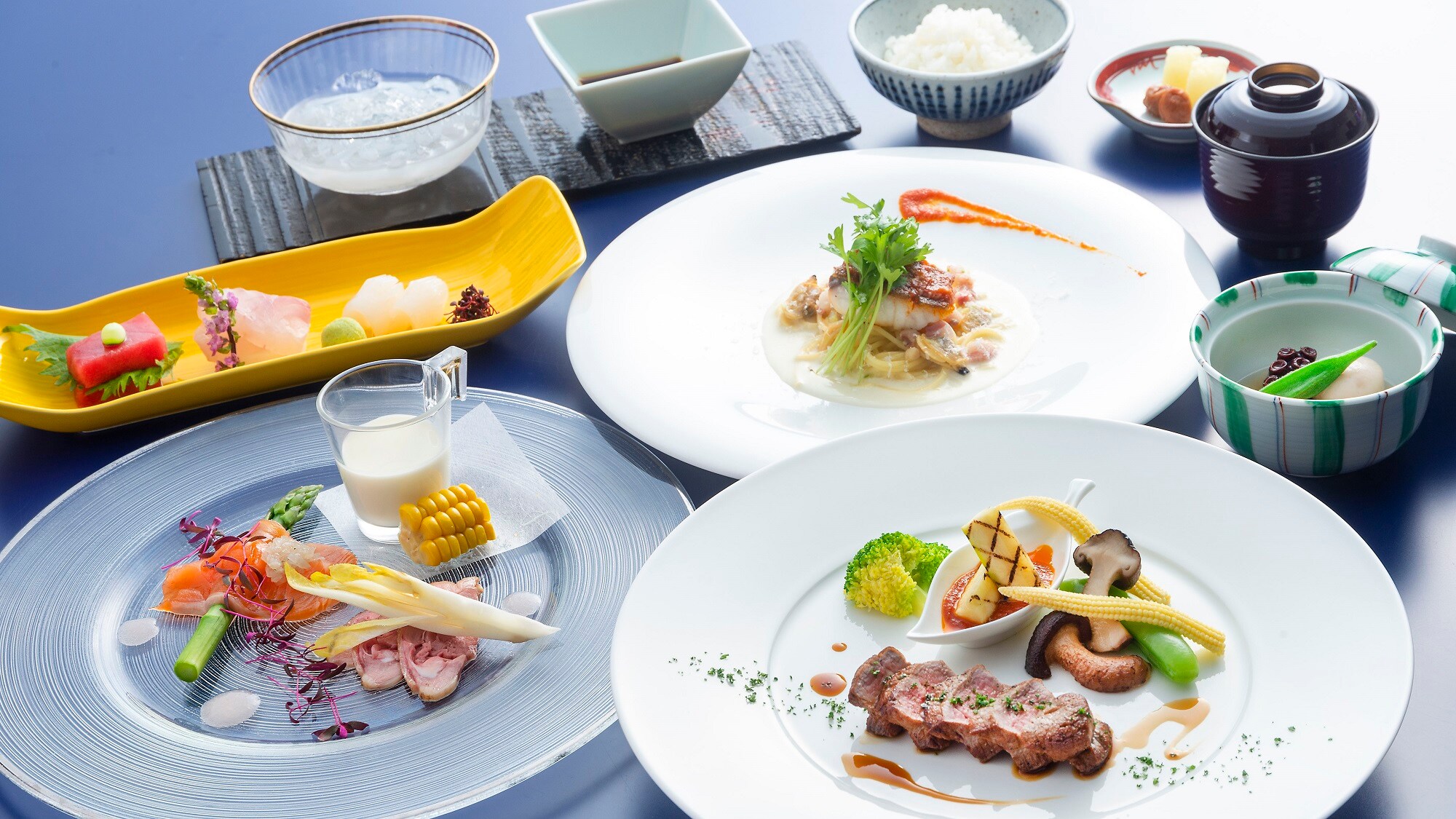 [Food] Japanese-Western fusion standard course *Example | A fusion of Japanese and French cuisine using seasonal ingredients.