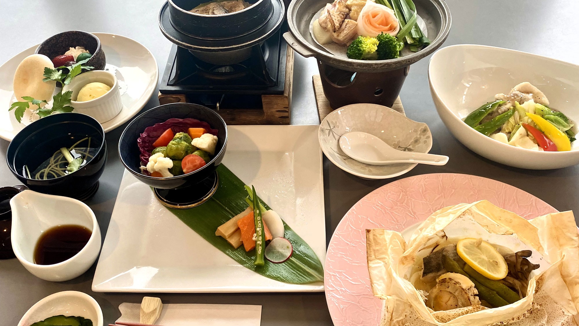 [Tokachi Arco Zen (Dasar)] Hidangan penuh cita rasa musiman. (Contoh menu mulai April 2024)