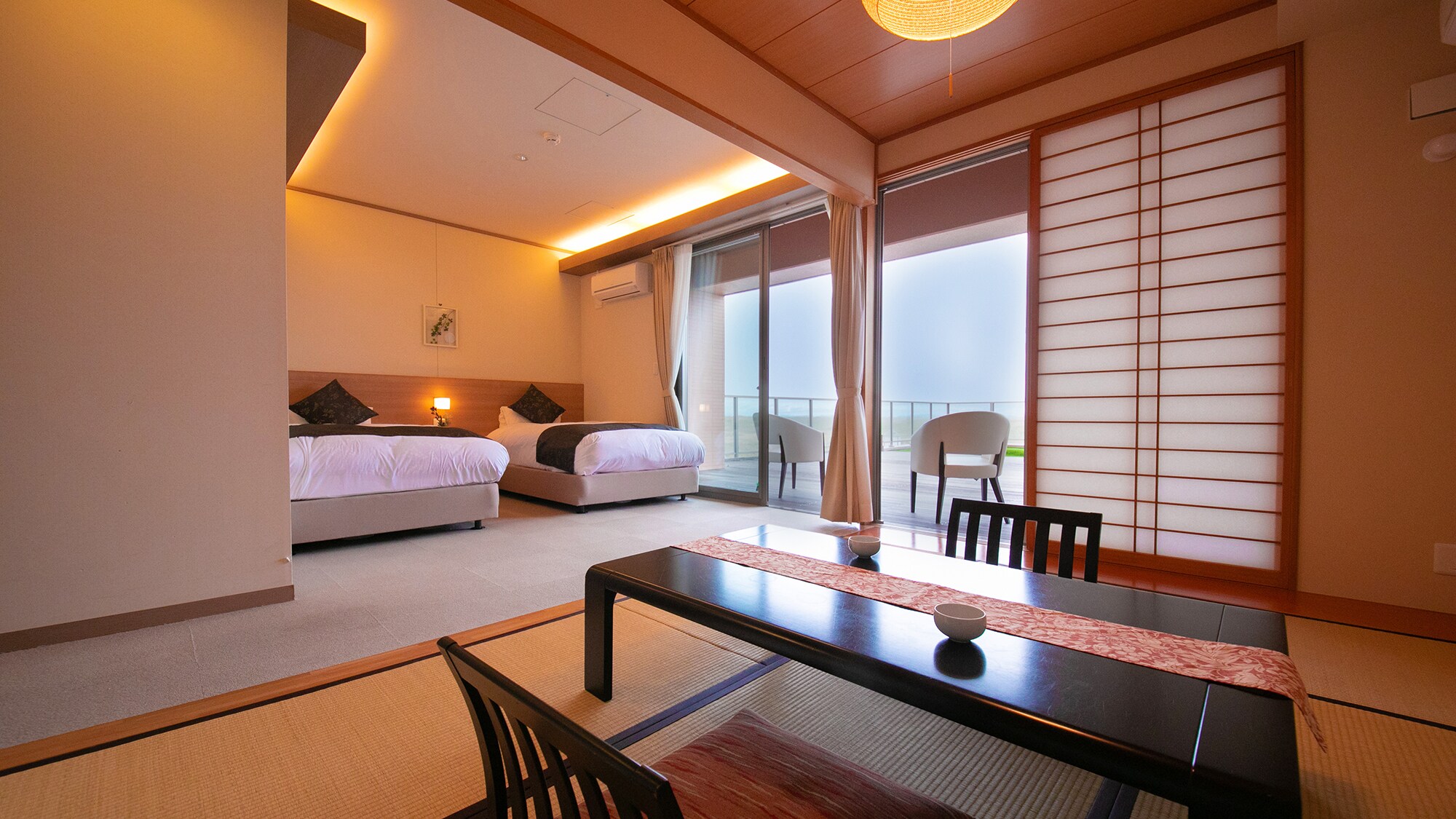 [Pacific Ocean view◇Barrier-free Japanese-Western room]