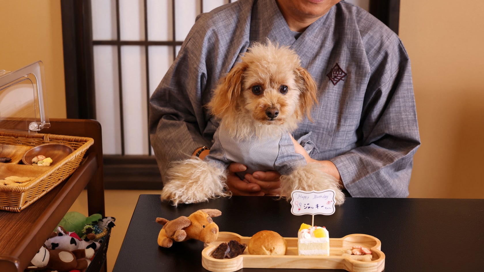 [Anniversary Plan] A commemorative photo will be taken, and a toy will be presented during dinner service.