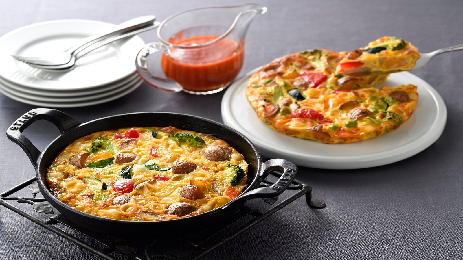 [Thực đơn bữa sáng tiêu chuẩn 7 loại rau frittata]