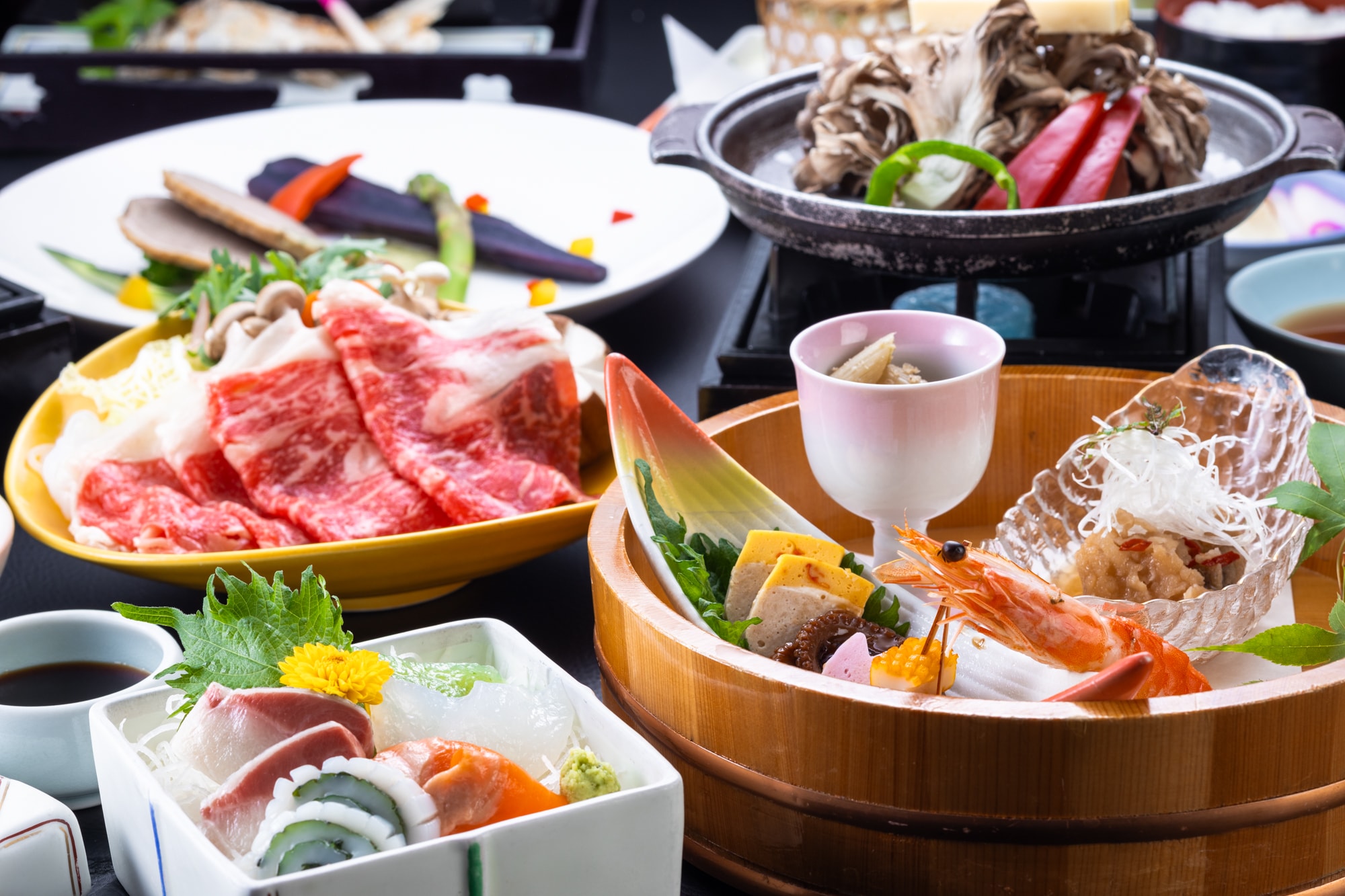 ■上州牛壽喜燒、懷石料理