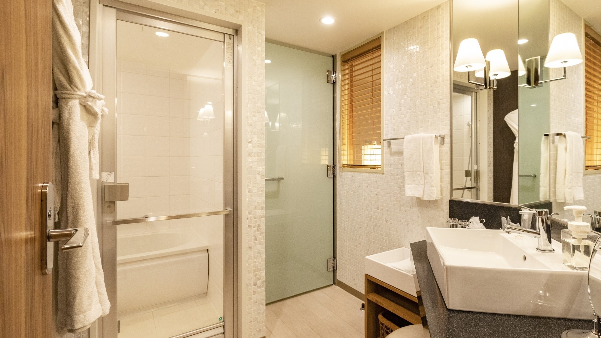 Premium twin room only: Gowns are also available