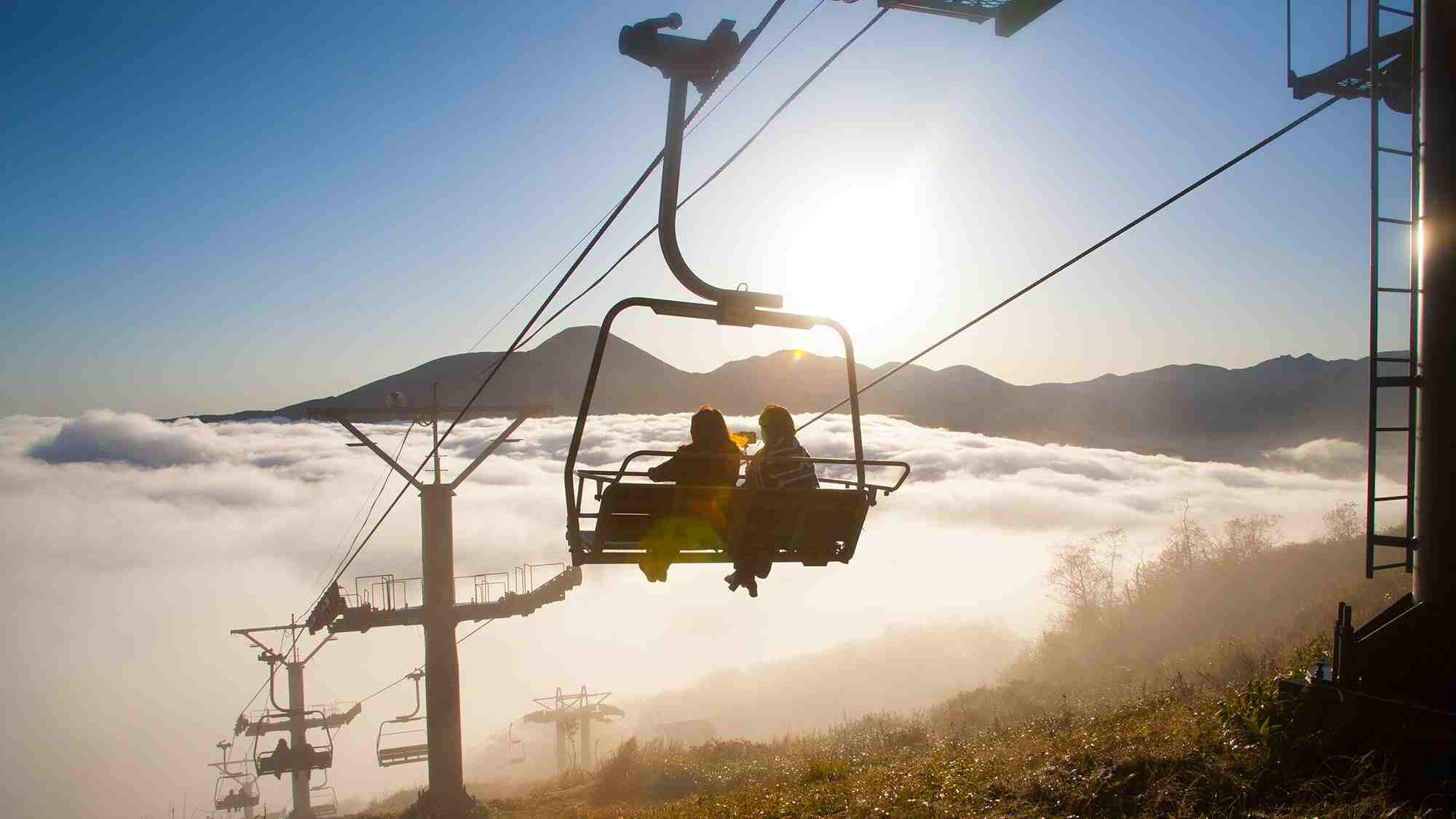 The Kurumayama Lift offers a panoramic view of the Kurumayama Plateau