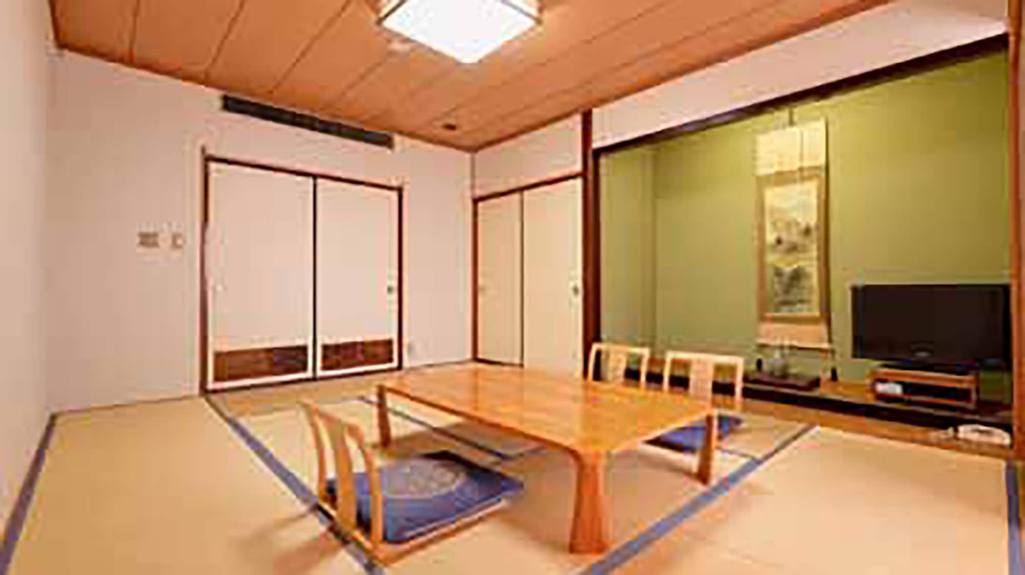 *[Kamar bergaya Jepang dengan 8 tikar tatami (contoh kamar tamu)] Nikmati waktu bersosialisasi di ruangan dengan aroma samar tikar tatami.