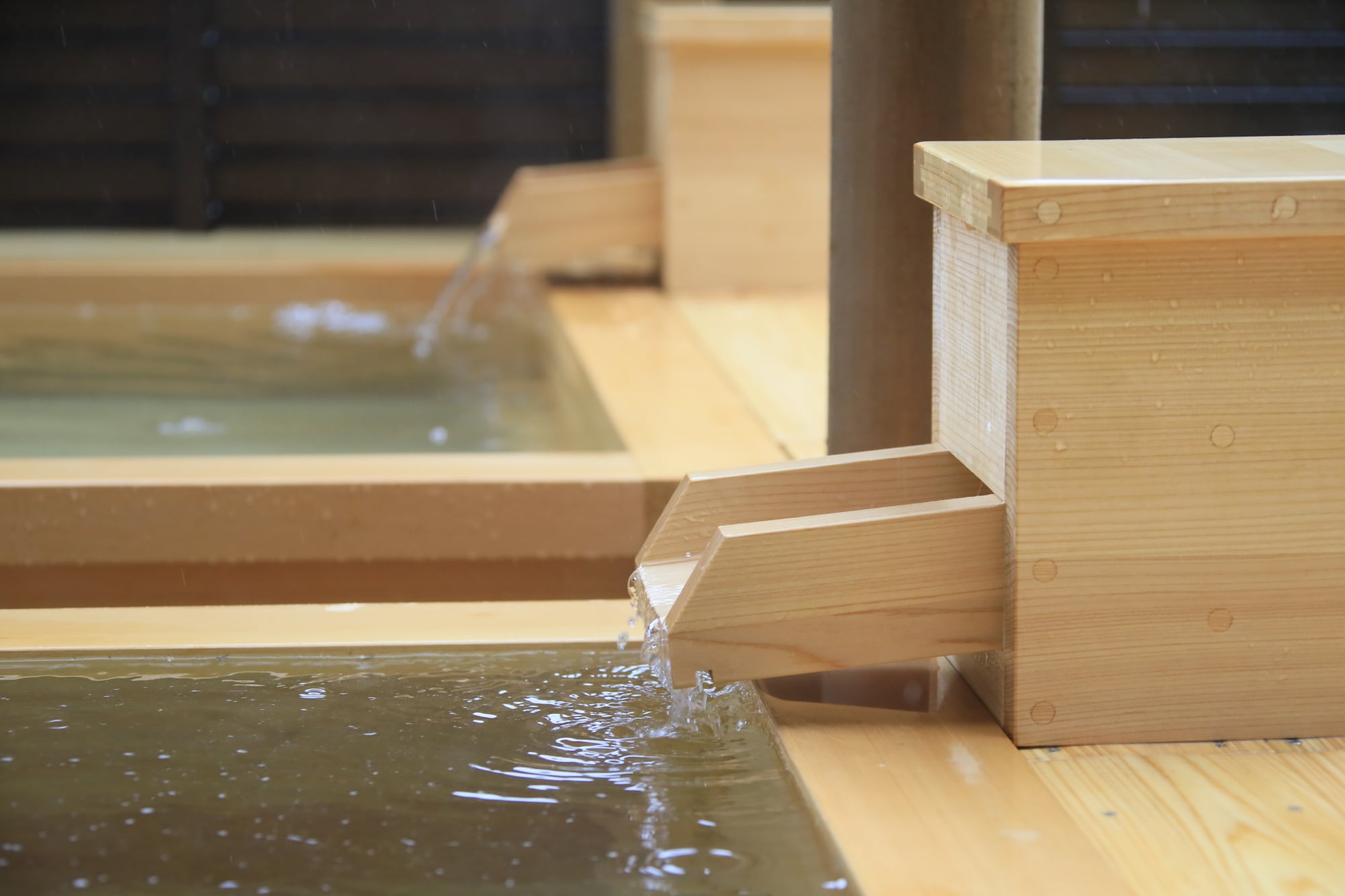 Japanese modern special room with 2 open-air baths [Rei] Open-air bath sprue