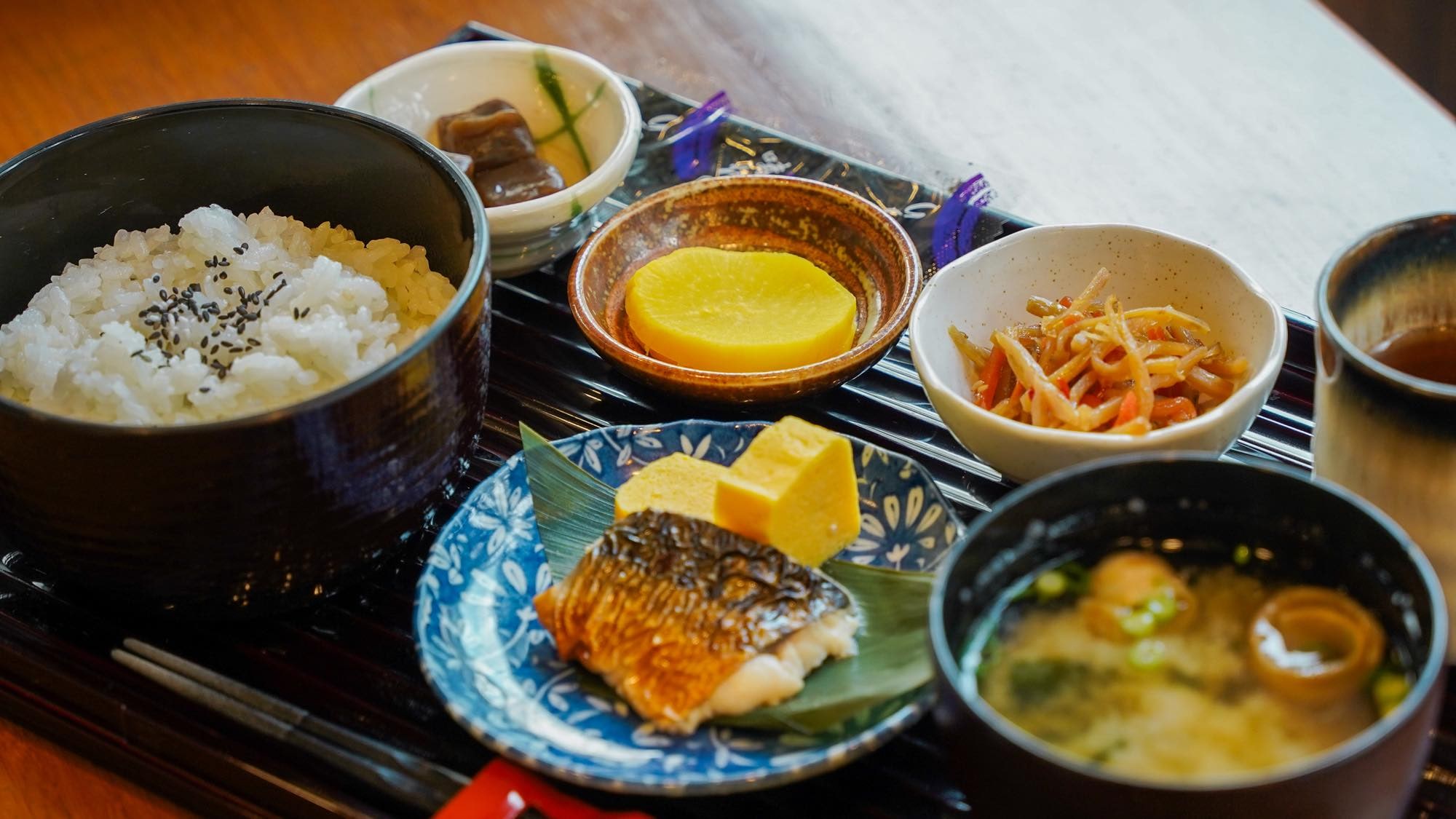 Breakfast example: Japanese set meal (drinks not included)