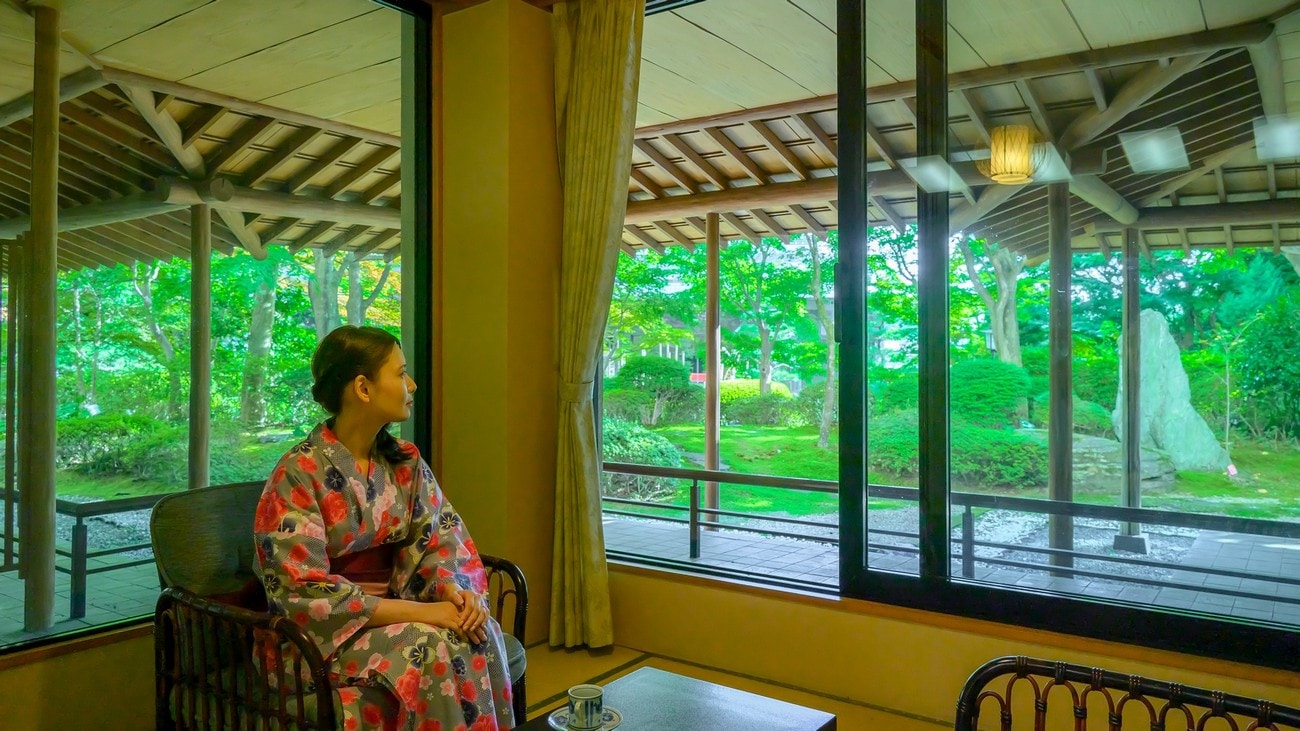 [Seiryu 1st floor special room] A quiet and relaxing room with a garden right in front of you.
