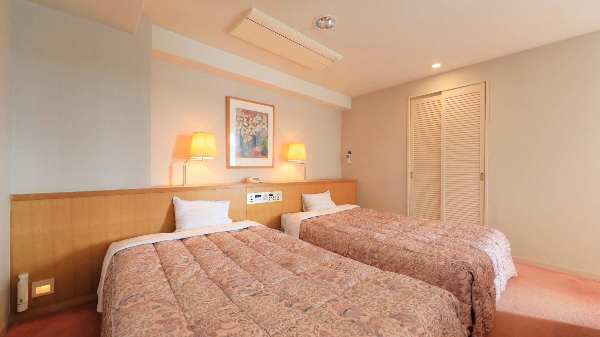 There are four beds in the Western-style room.