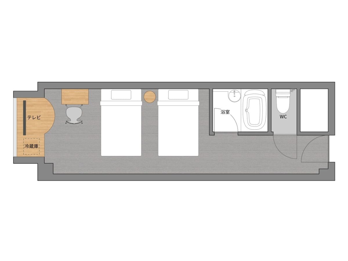 [Guest room example] Relax Twin Room (24 m2)