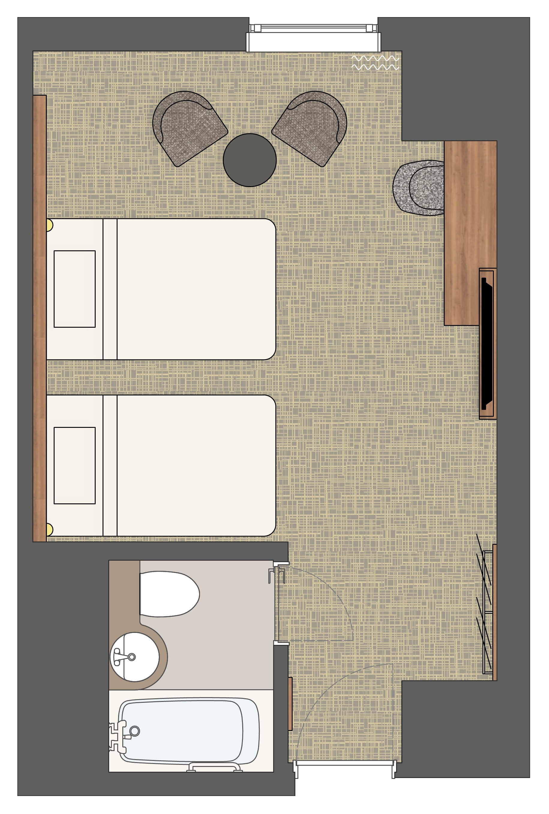 [Kamar tamu] Kembar