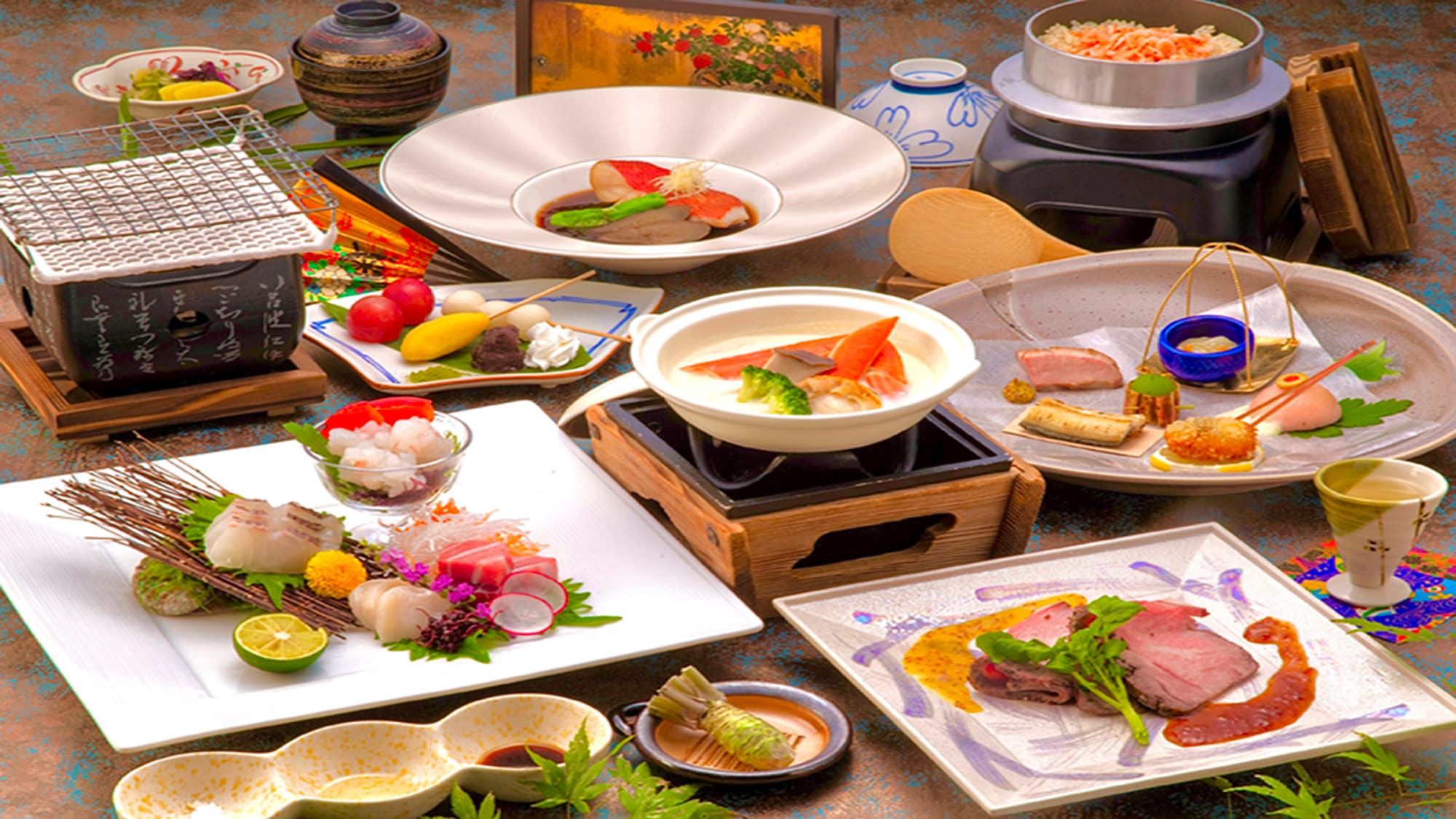 Masakan Kaiseki Jepang Lantai Keunggulan (Contoh)