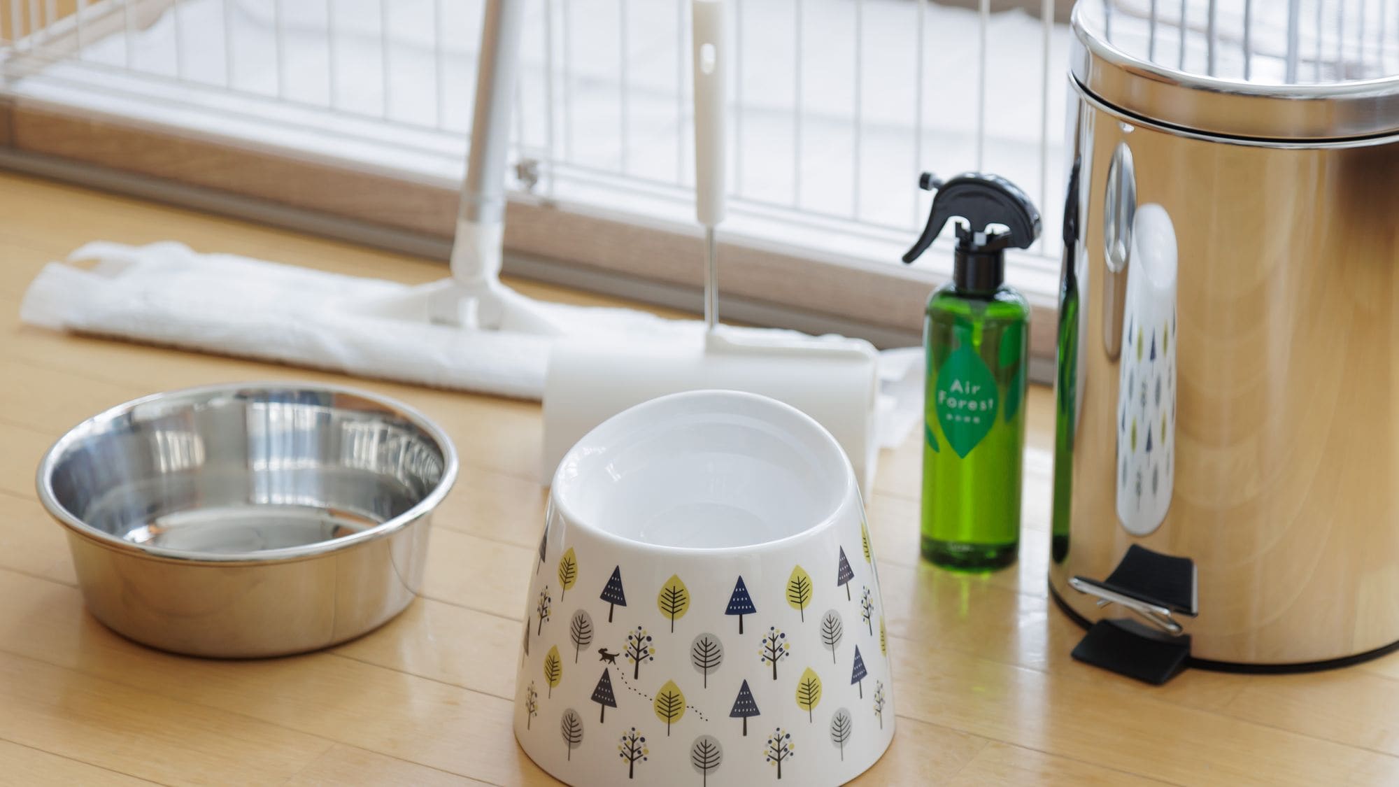 เราได้จัดเตรียมสิ่งของสำหรับสุนัขไว้ในห้องแล้ว