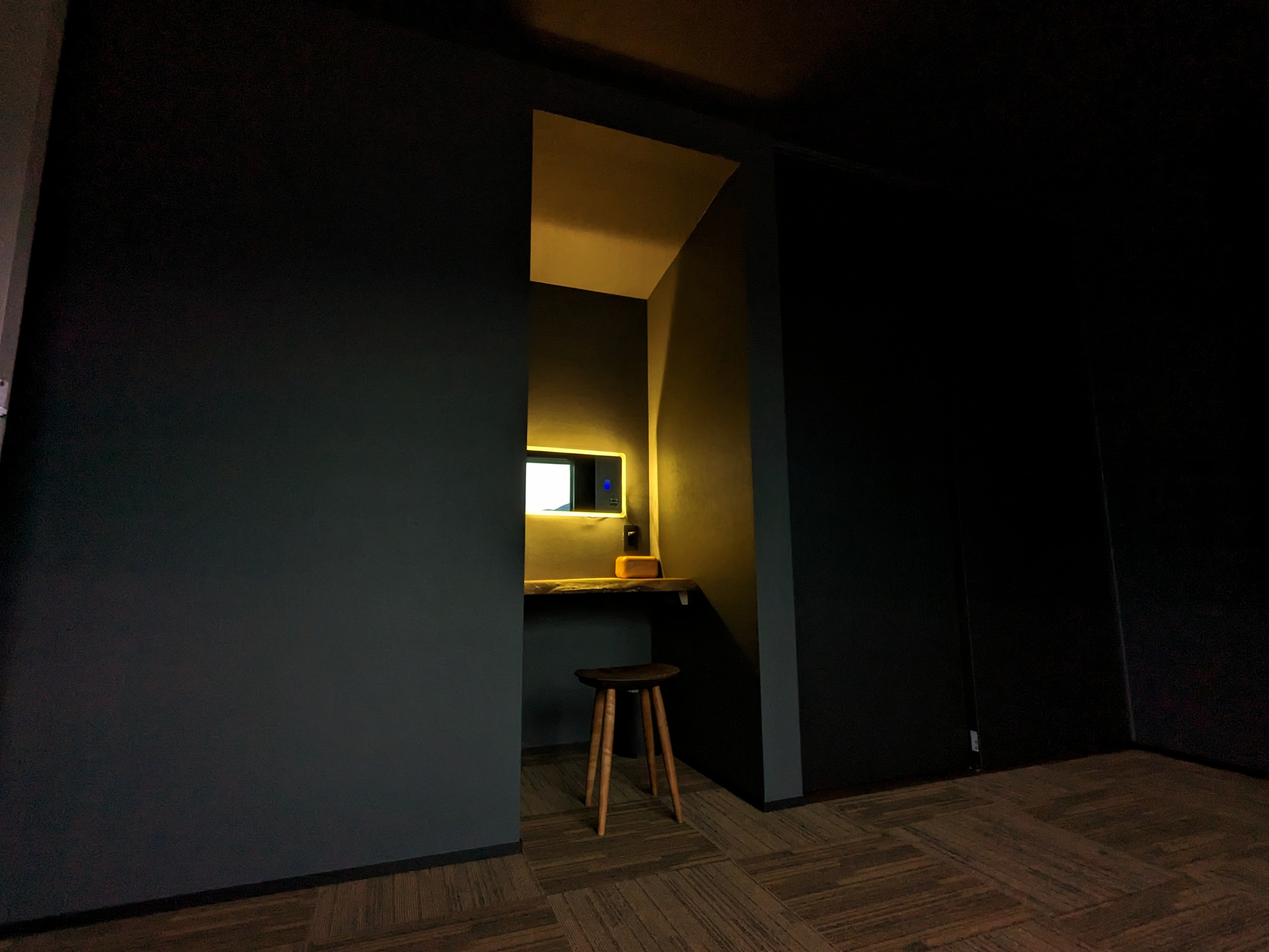 Powder space in the bedroom