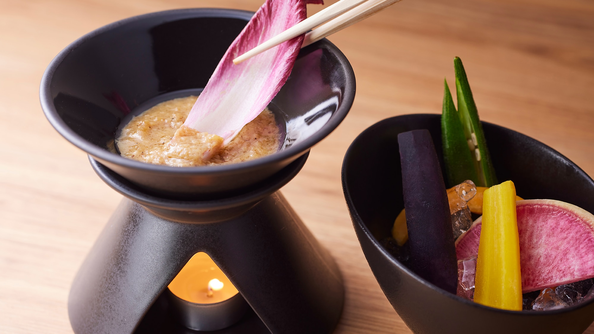 [Awaji Yakiniku Kappo "Kohaku"] Enjoy the bounty of the nature-rich Awaji Island with a bagna cauda made with island vegetables (image)