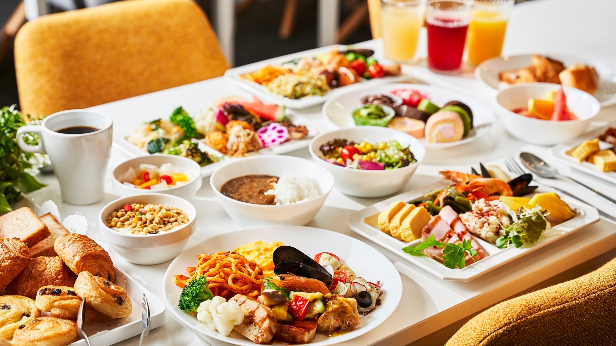 【朝食ビュッフェ】盛り付け　イメージ