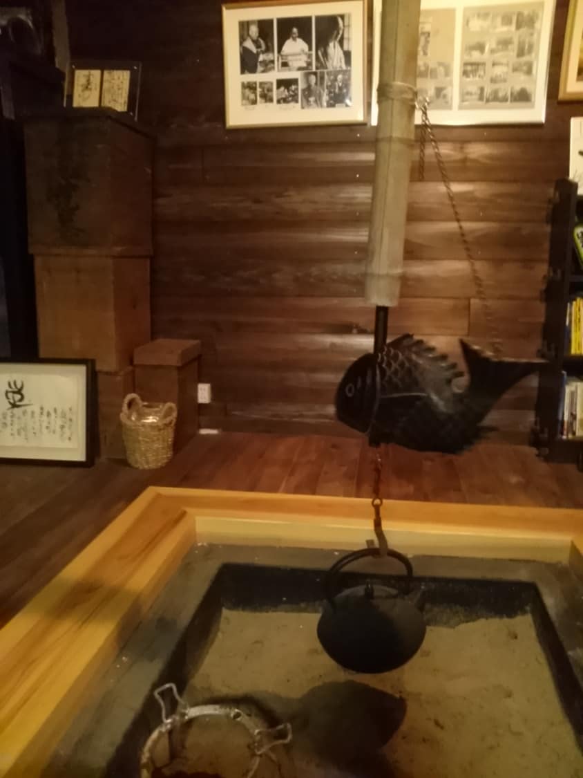 Inside the building.