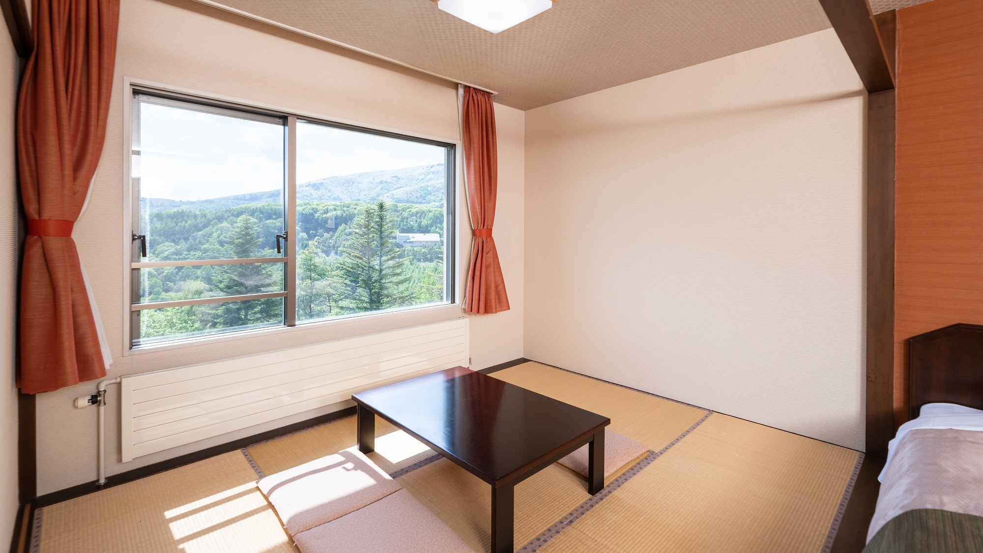 An example of a Japanese-Western style room. There is a tatami corner, creating a relaxing space.