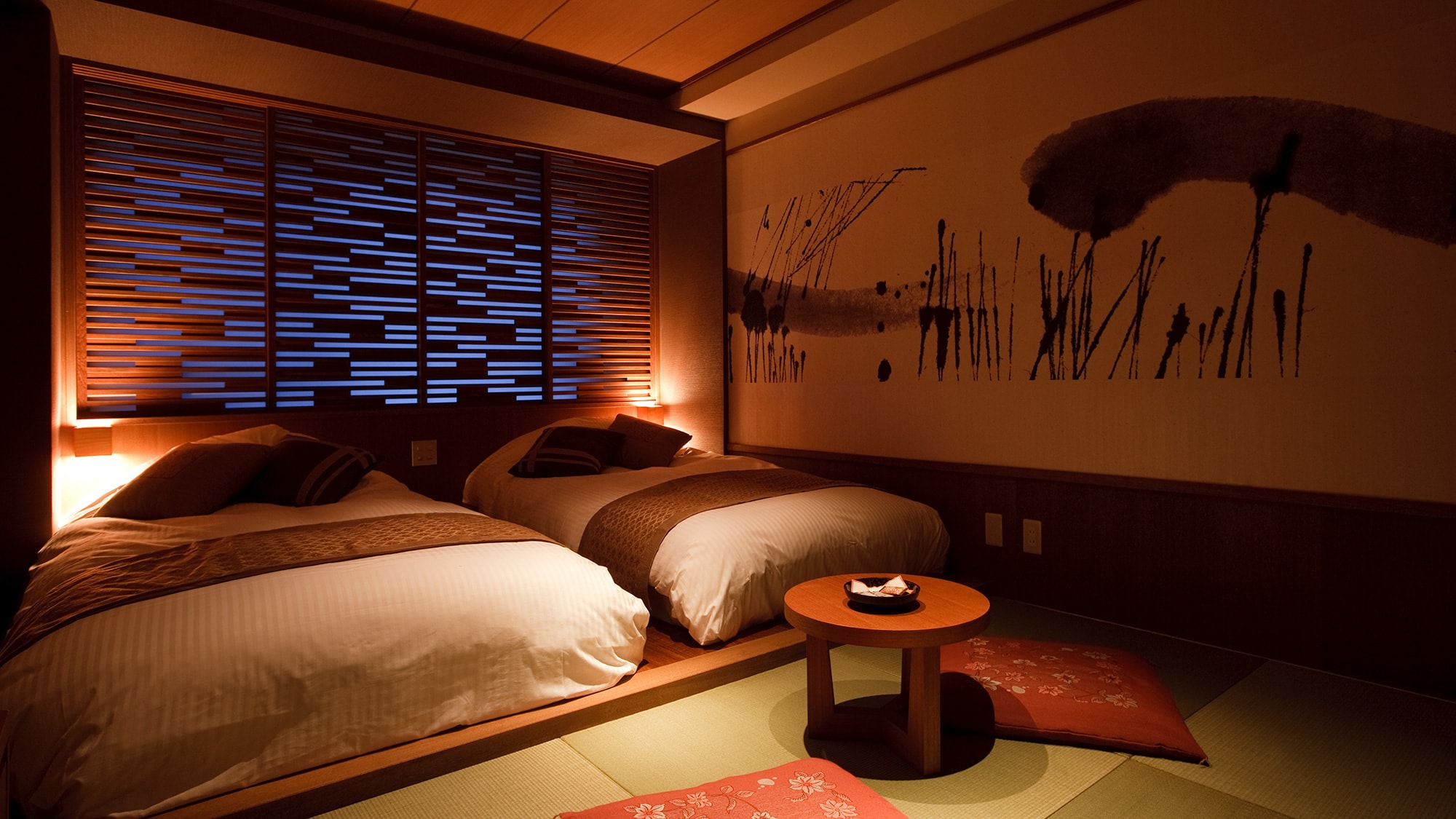 [Japanese modern] Popular guest room with tatami mats and low beds, 21㎡ in size