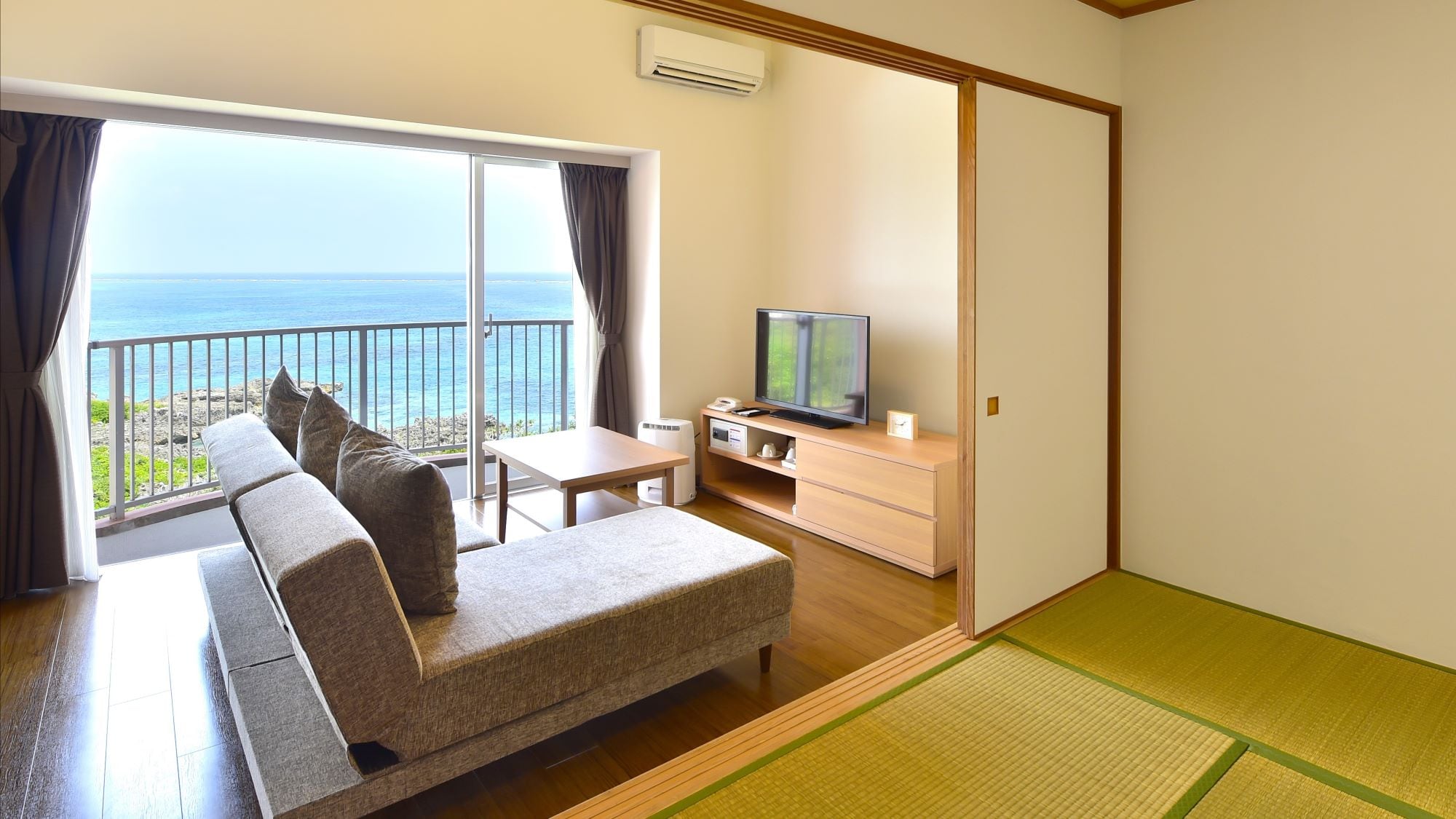 [Tipe A2 Kamar bergaya Jepang-Barat] Kamar bergaya Jepang-Barat tipe 1LDK dengan ruang tamu/ruang makan dan kamar bergaya Jepang dengan tikar tatami 4,5.