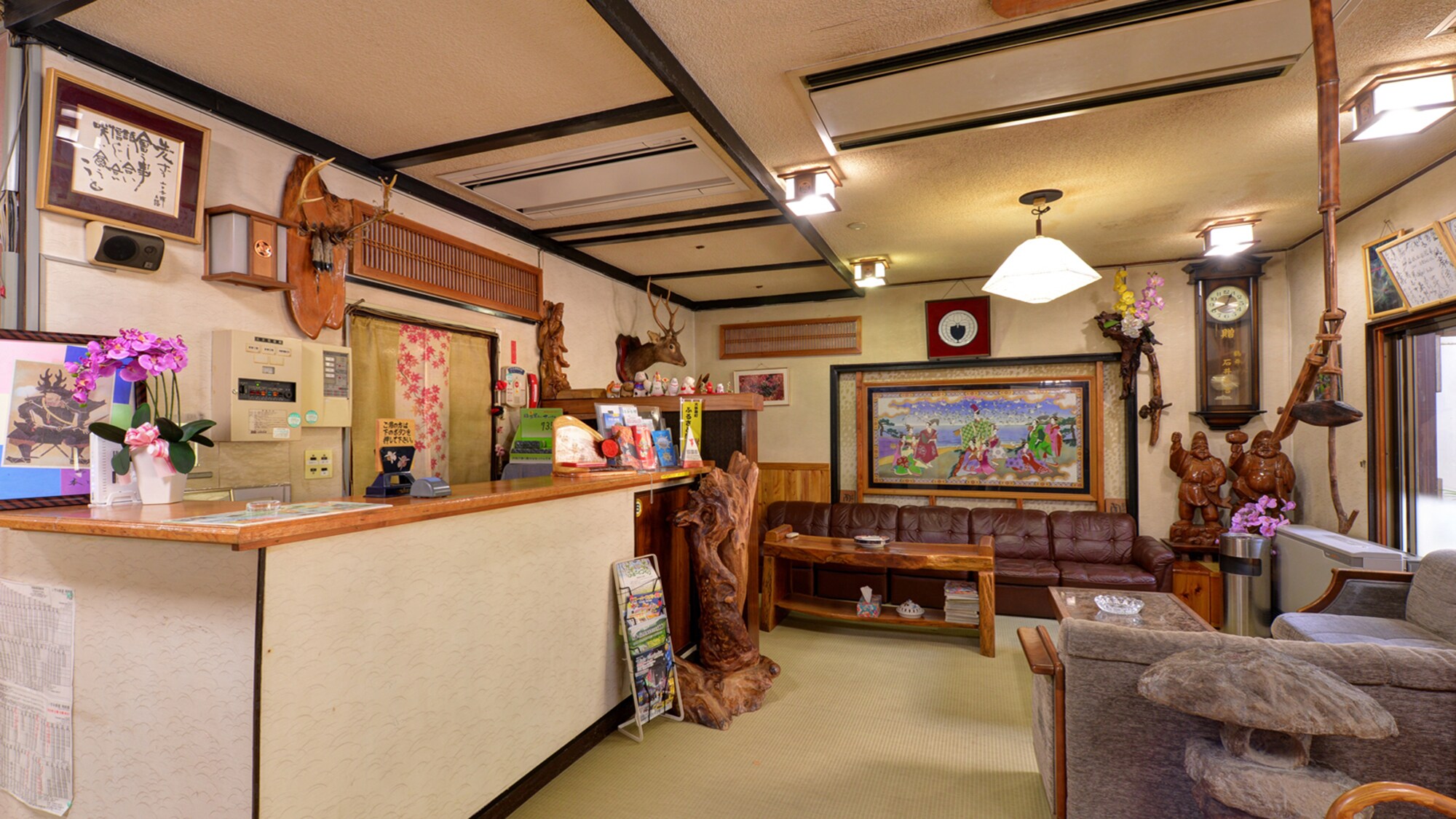 *Inside the building (front desk)