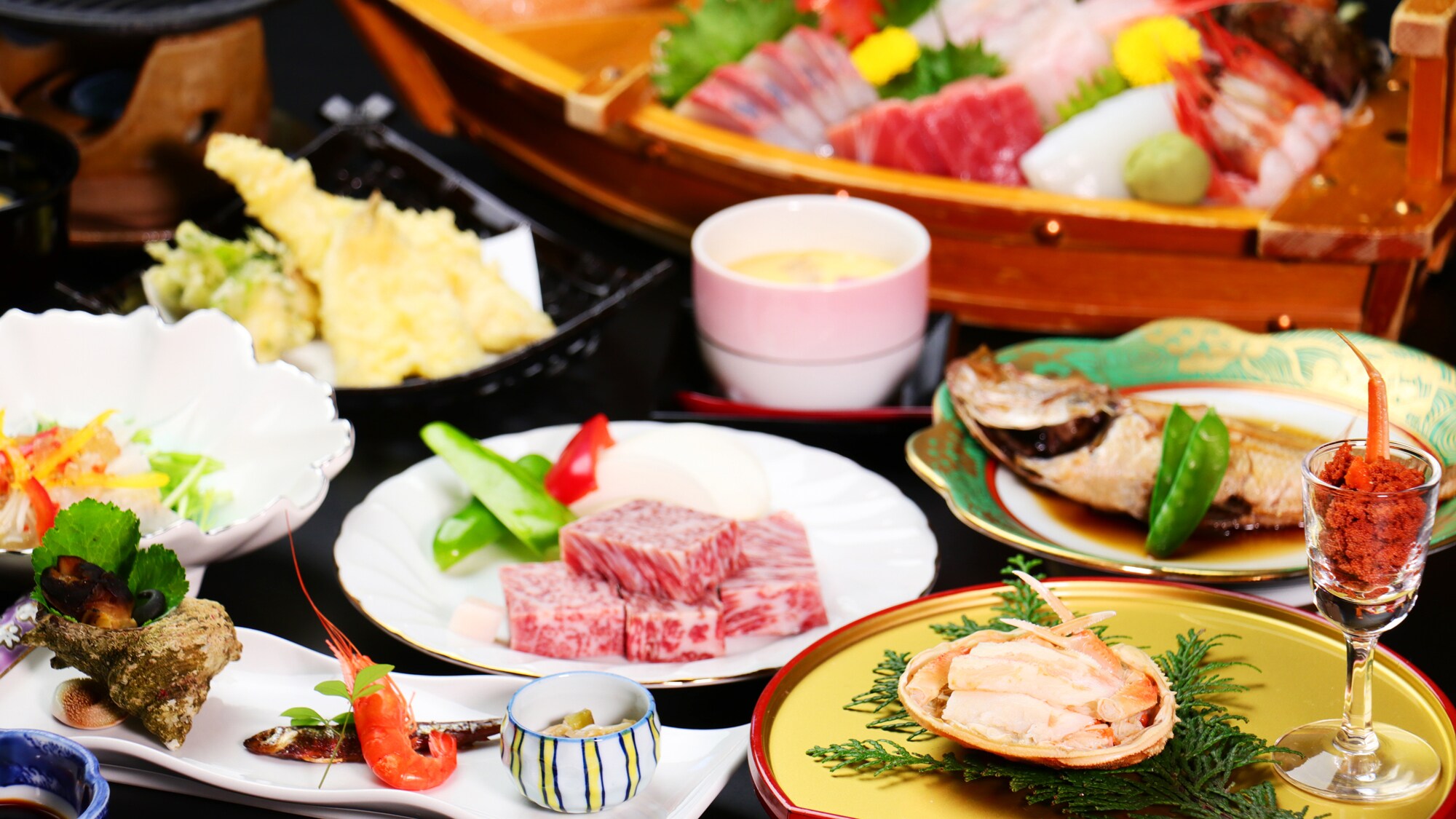 d Kaiseki with Boat-Style Platter -Enjoy Seasonal Sashimi-