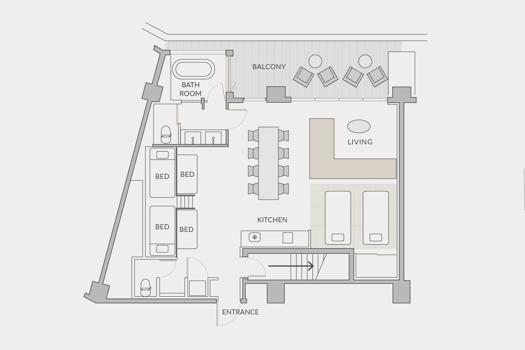 ห้องสวีทพร้อมวิวห้องน้ำ