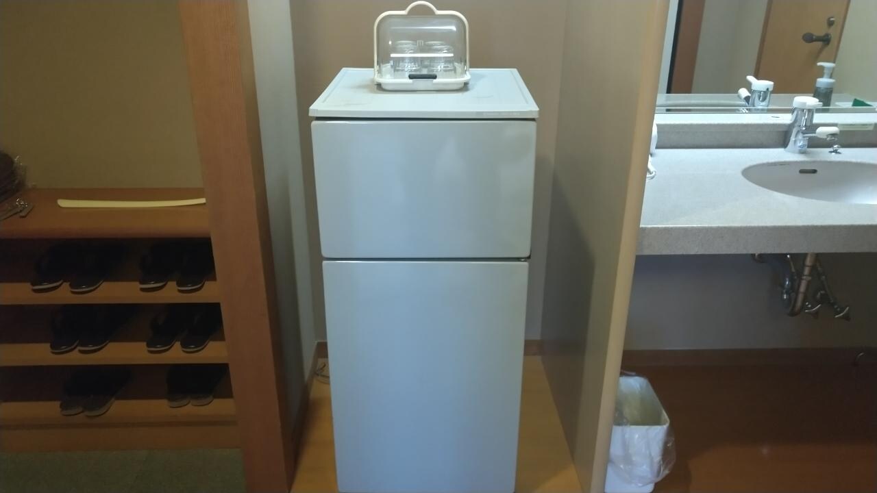 Refrigerator installed in a Japanese room.