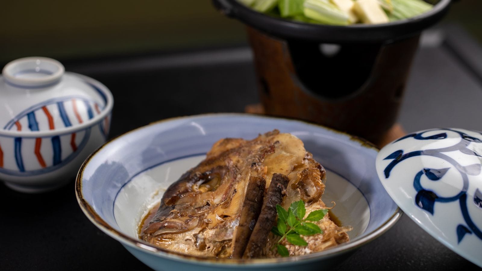 Boiled sea bream