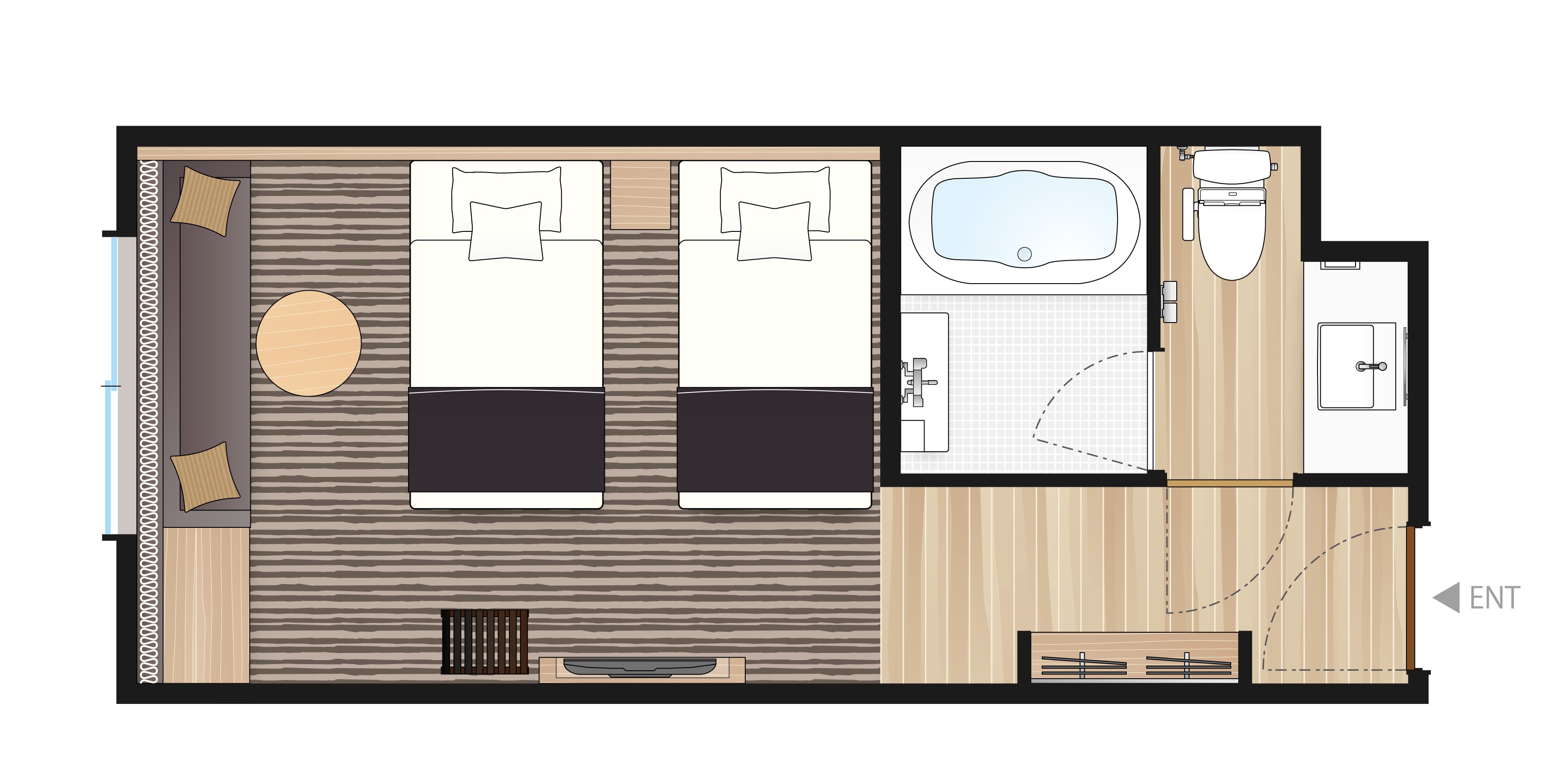 Kamar Kembar Standar