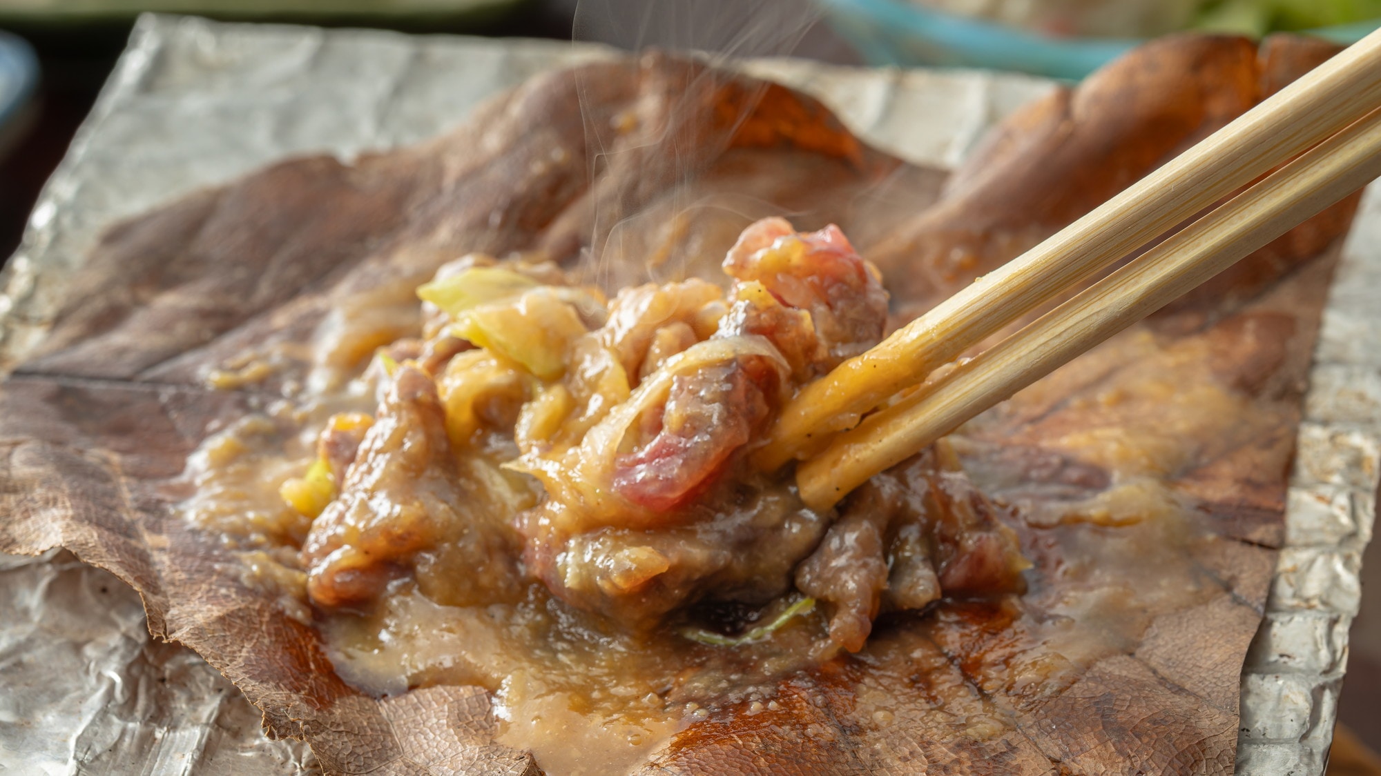 [Breakfast] Homemade miso with Hida beef, with some Hida beef hidden inside...